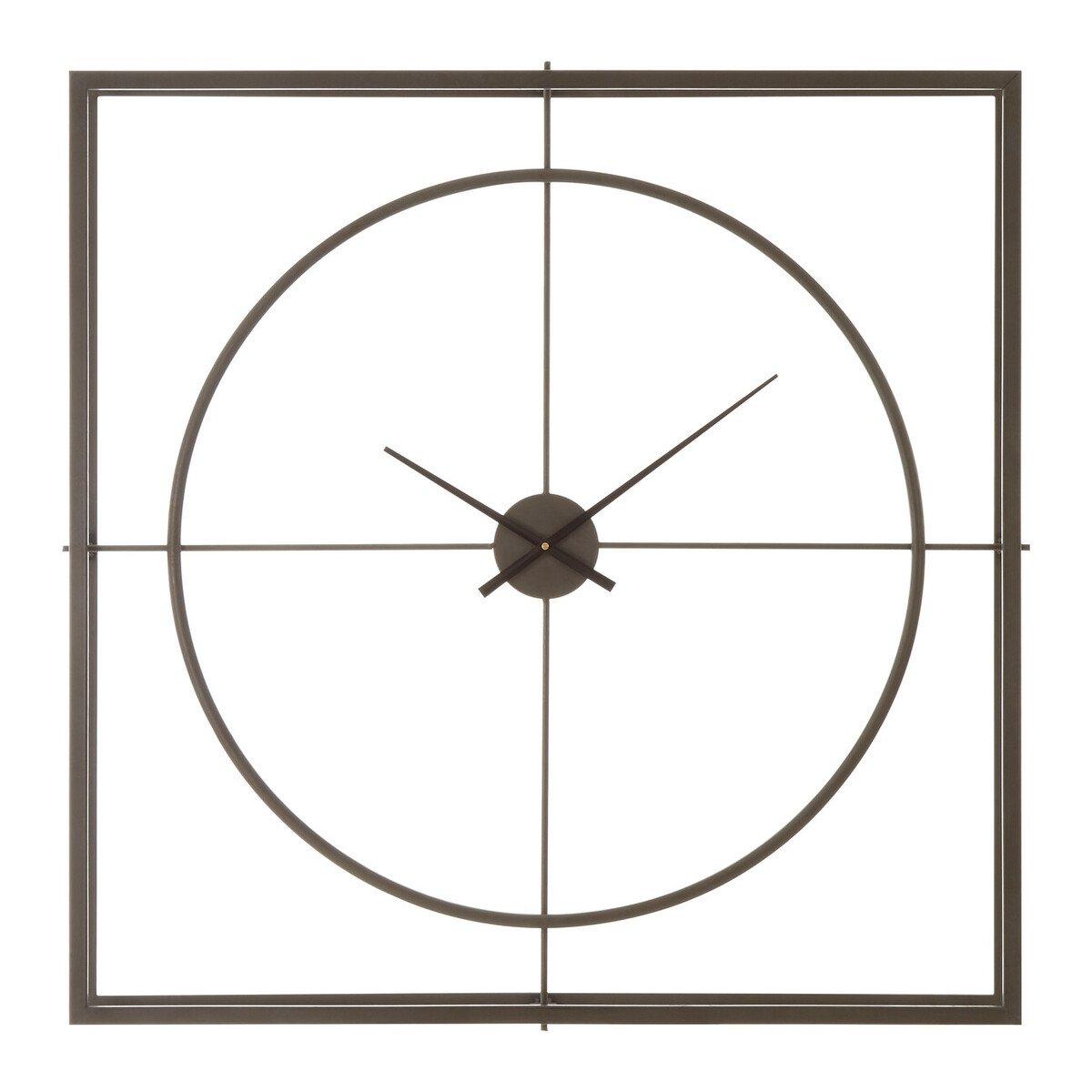 Black - Premier Housewares - Trinity 105cm Dia Rust Finish Wall Clock - 3