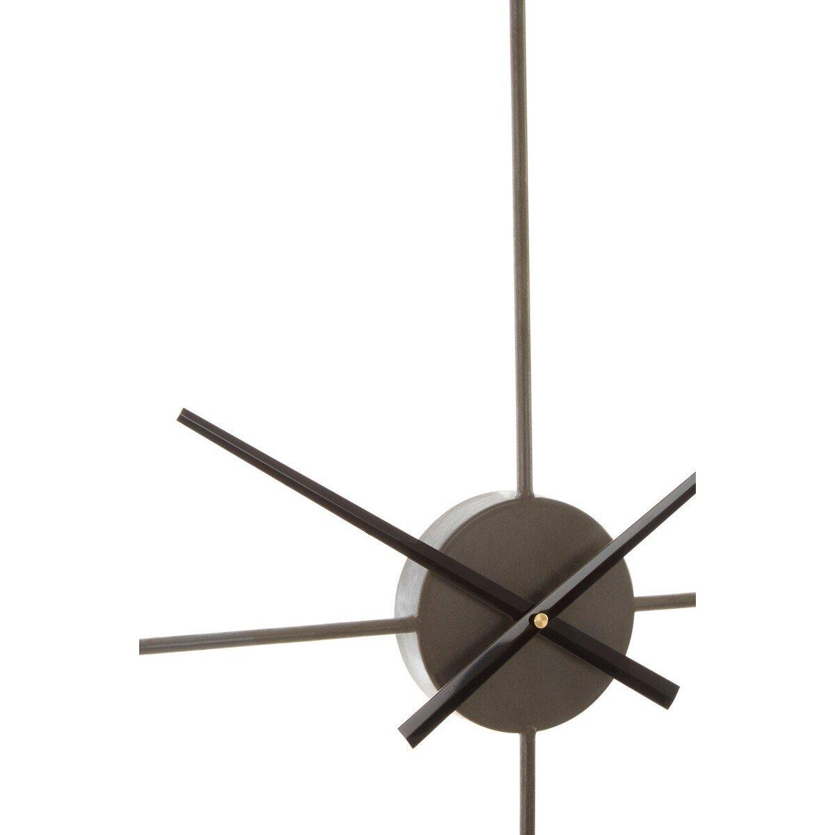 Black - Premier Housewares - Trinity 105cm Dia Rust Finish Wall Clock - 5