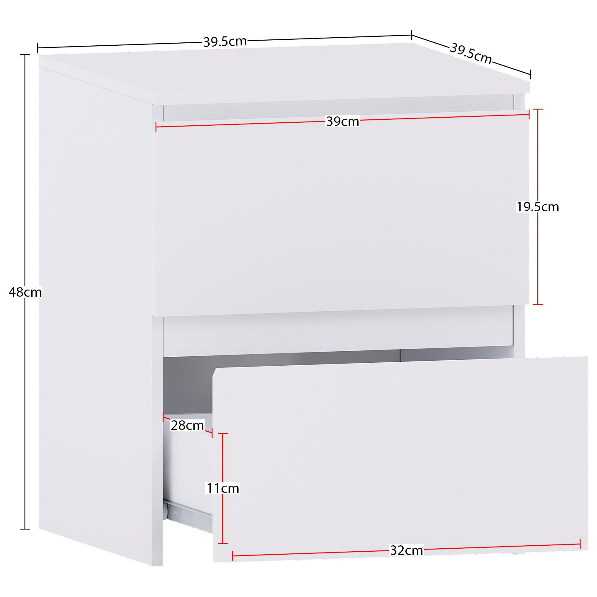 White - Lassic - Vida Designs 3 Piece Denver Bedroom Set 1 - 5