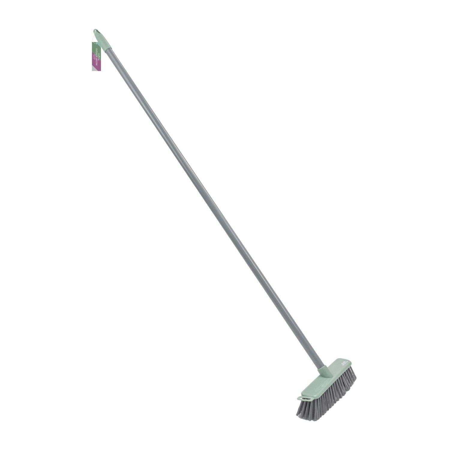 Grey - JVL - JVL Angled Sweeping Brush with Hard Bristles Grey - 4