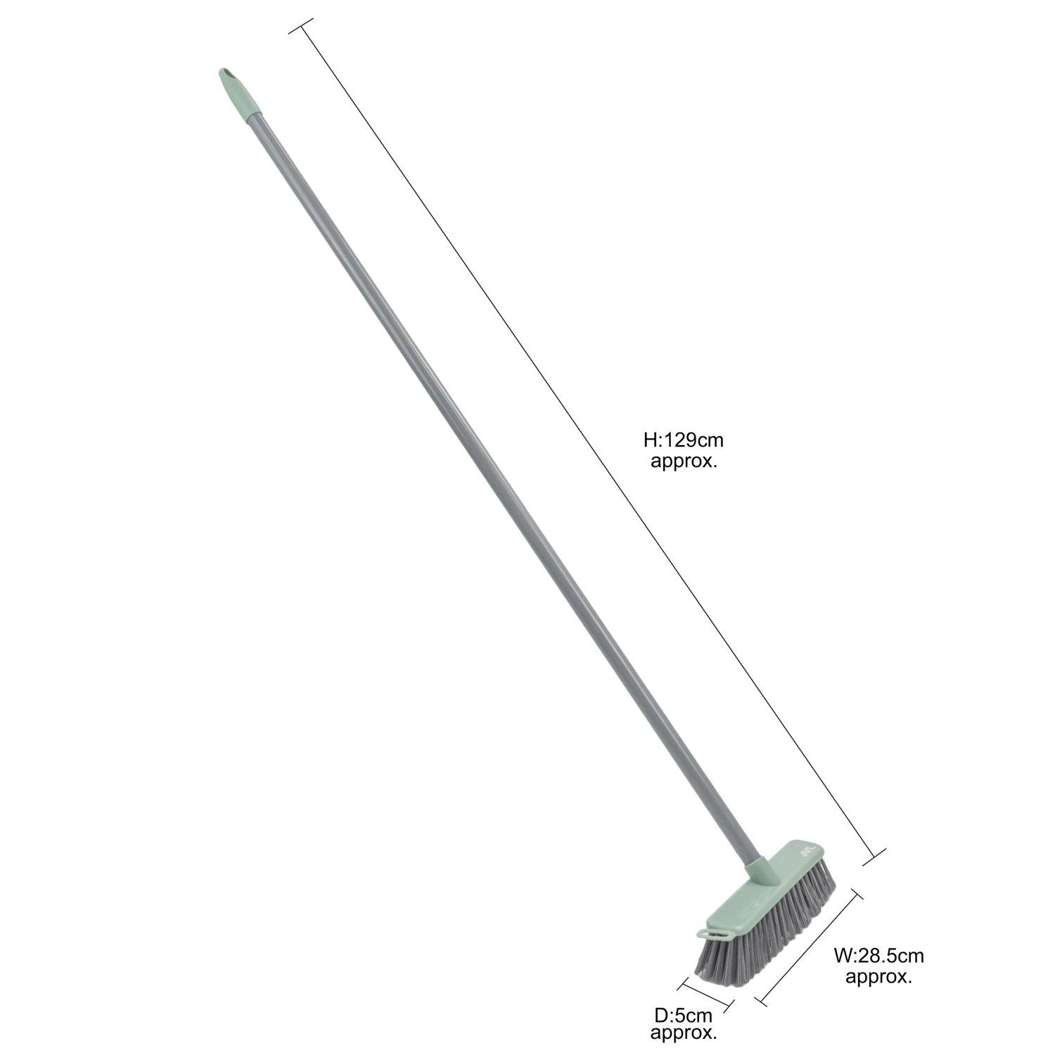 Grey - JVL - JVL Angled Sweeping Brush with Hard Bristles Grey - 5