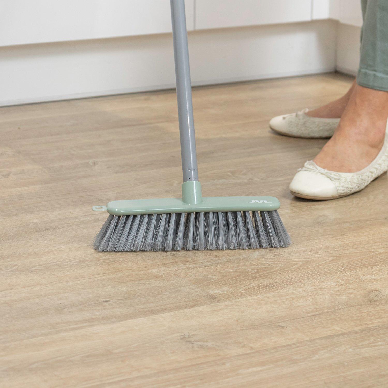 Grey - JVL - JVL Angled Sweeping Brush with Hard Bristles Grey - 6