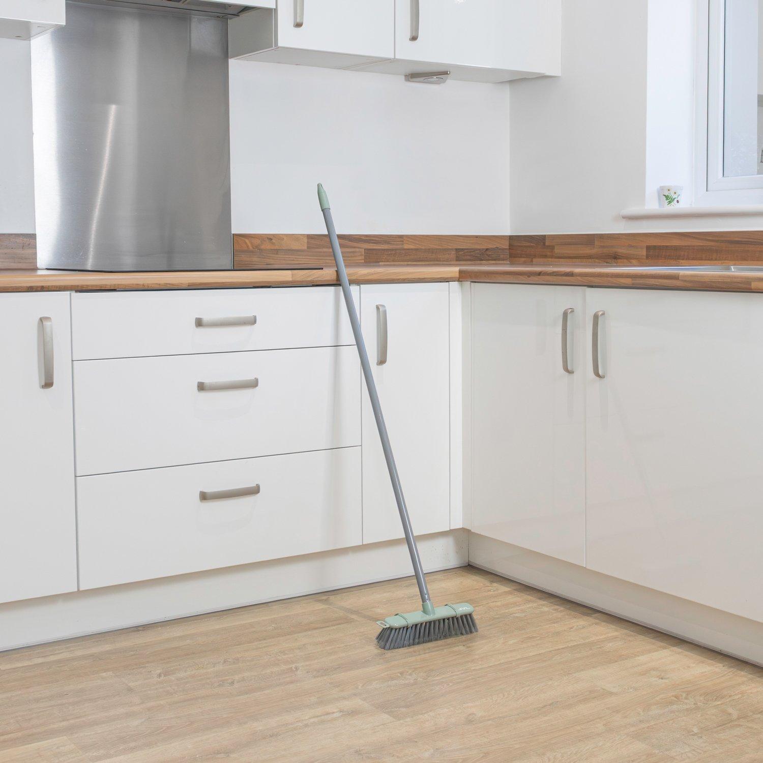 Grey - JVL - JVL Angled Sweeping Brush with Hard Bristles Grey - 7