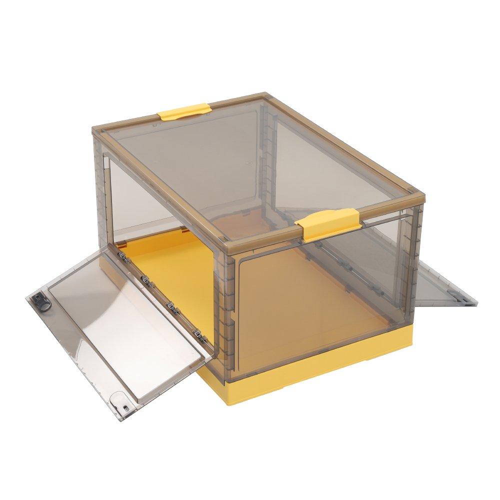 Yellow - LIFE IDEAS - 3-Piece Folding Storage Boxes with Wheels - 2