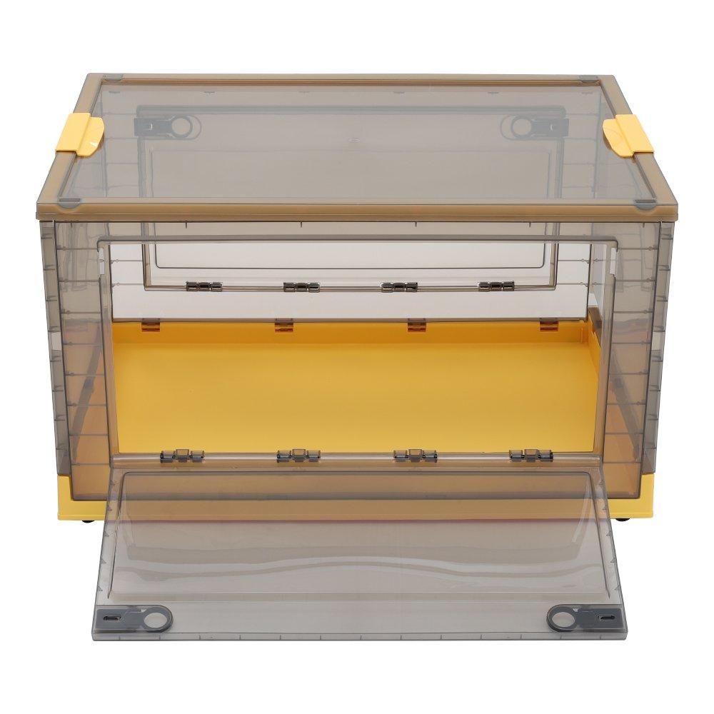Yellow - LIFE IDEAS - 3-Piece Folding Storage Boxes with Wheels - 3