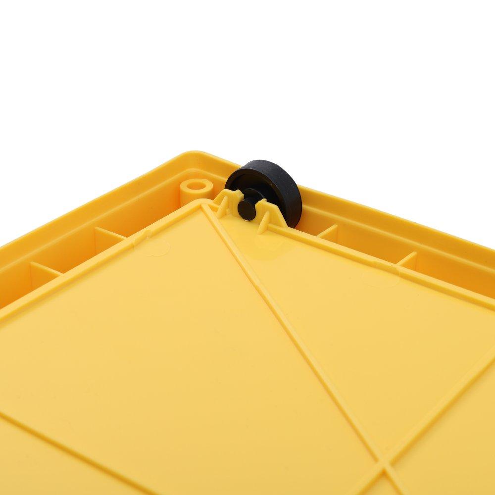 Yellow - LIFE IDEAS - 3-Piece Folding Storage Boxes with Wheels - 7