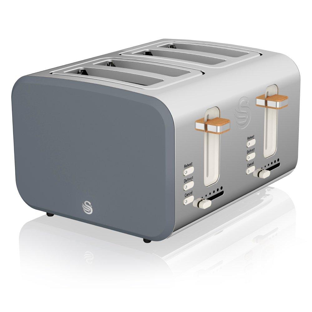 Grey - Swan - 4 Slice Nordic Style Toaster - 1