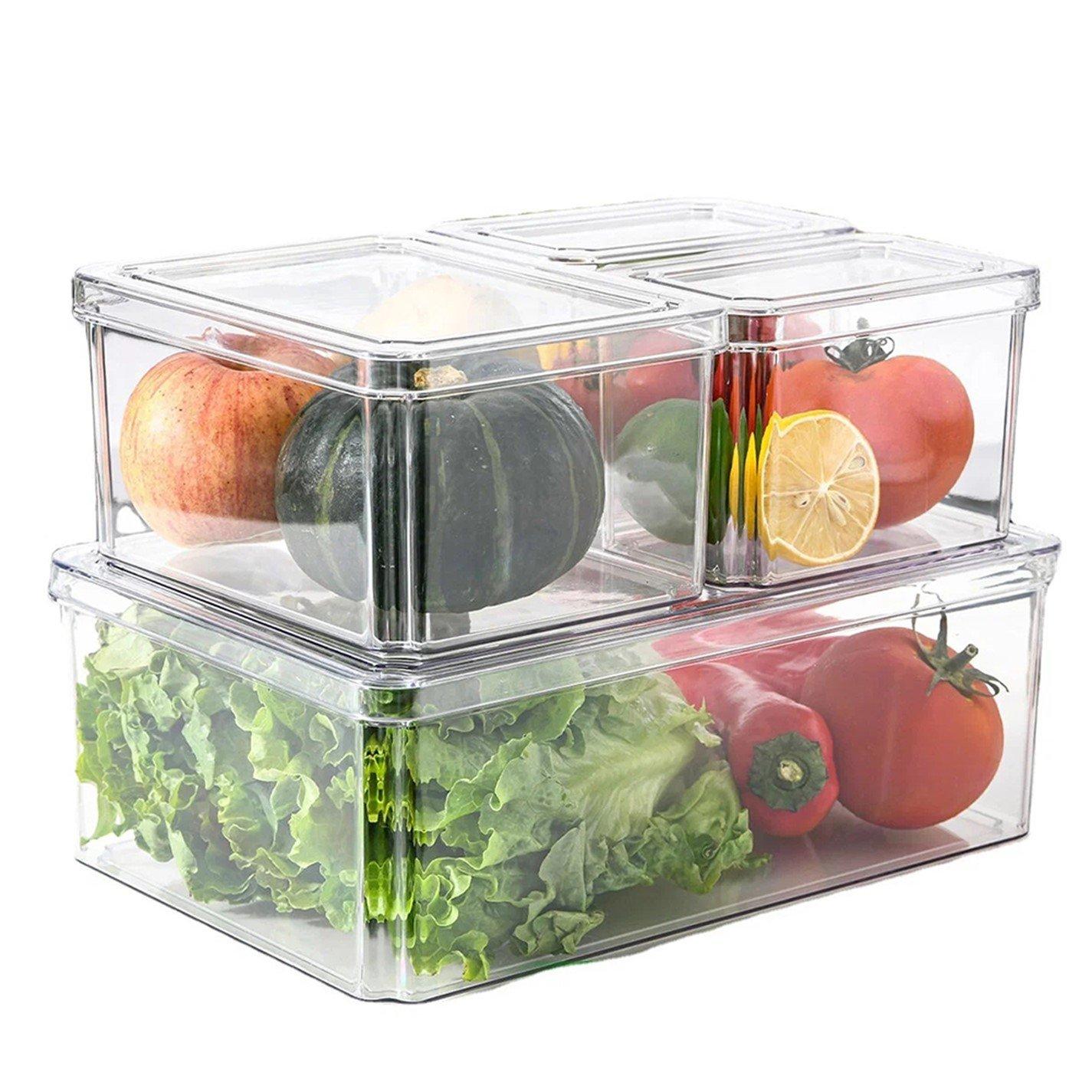 Life Ideas  Transparent Fridge Storage Container Sets - Clear2  of 4