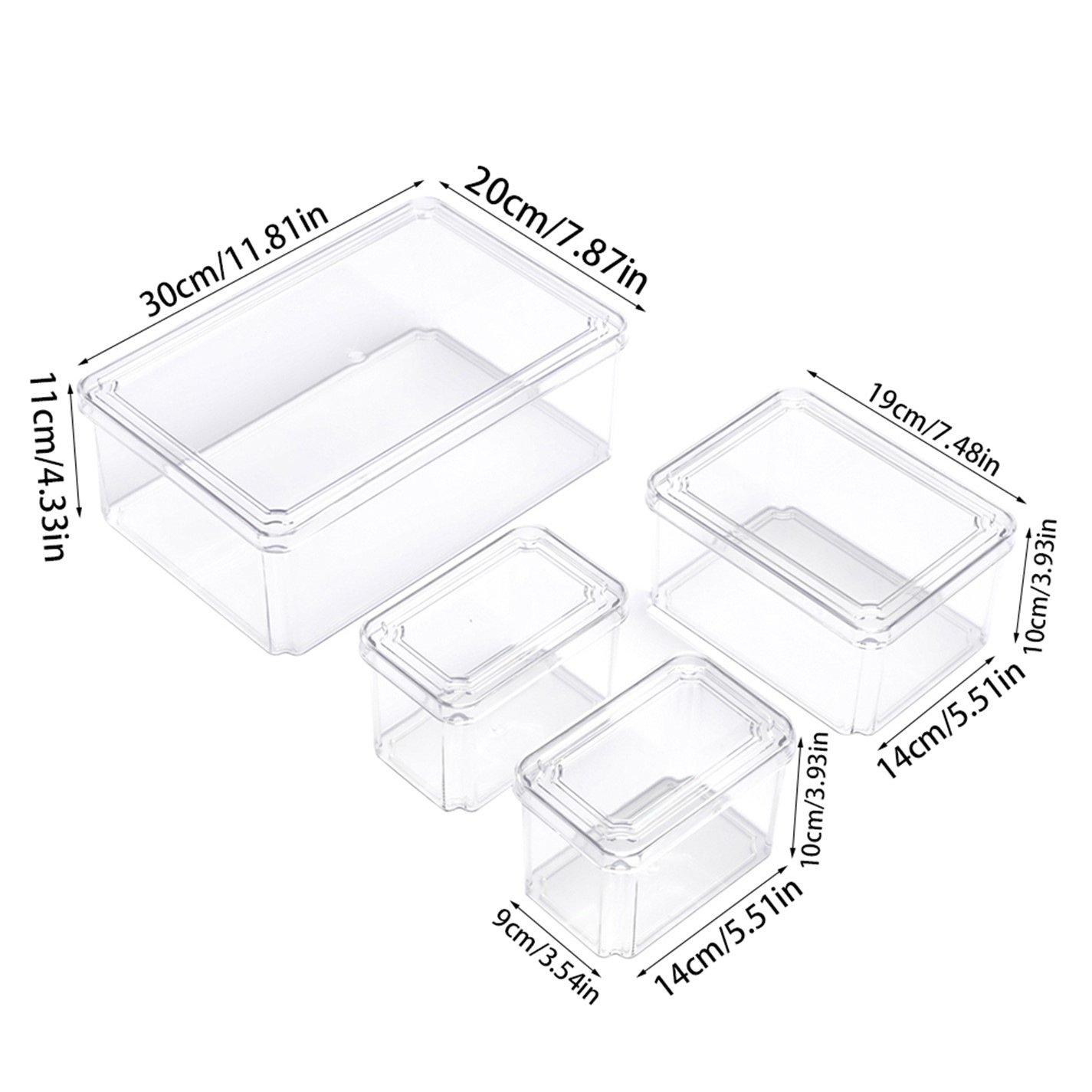 Clear2 - LIFE IDEAS - Transparent Fridge Storage Container Sets - 8