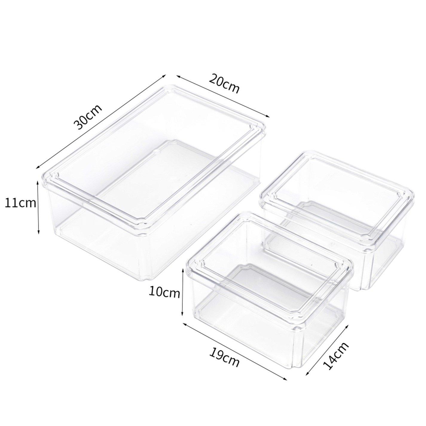 Clear1 - LIFE IDEAS - Transparent Fridge Storage Container Sets - 8
