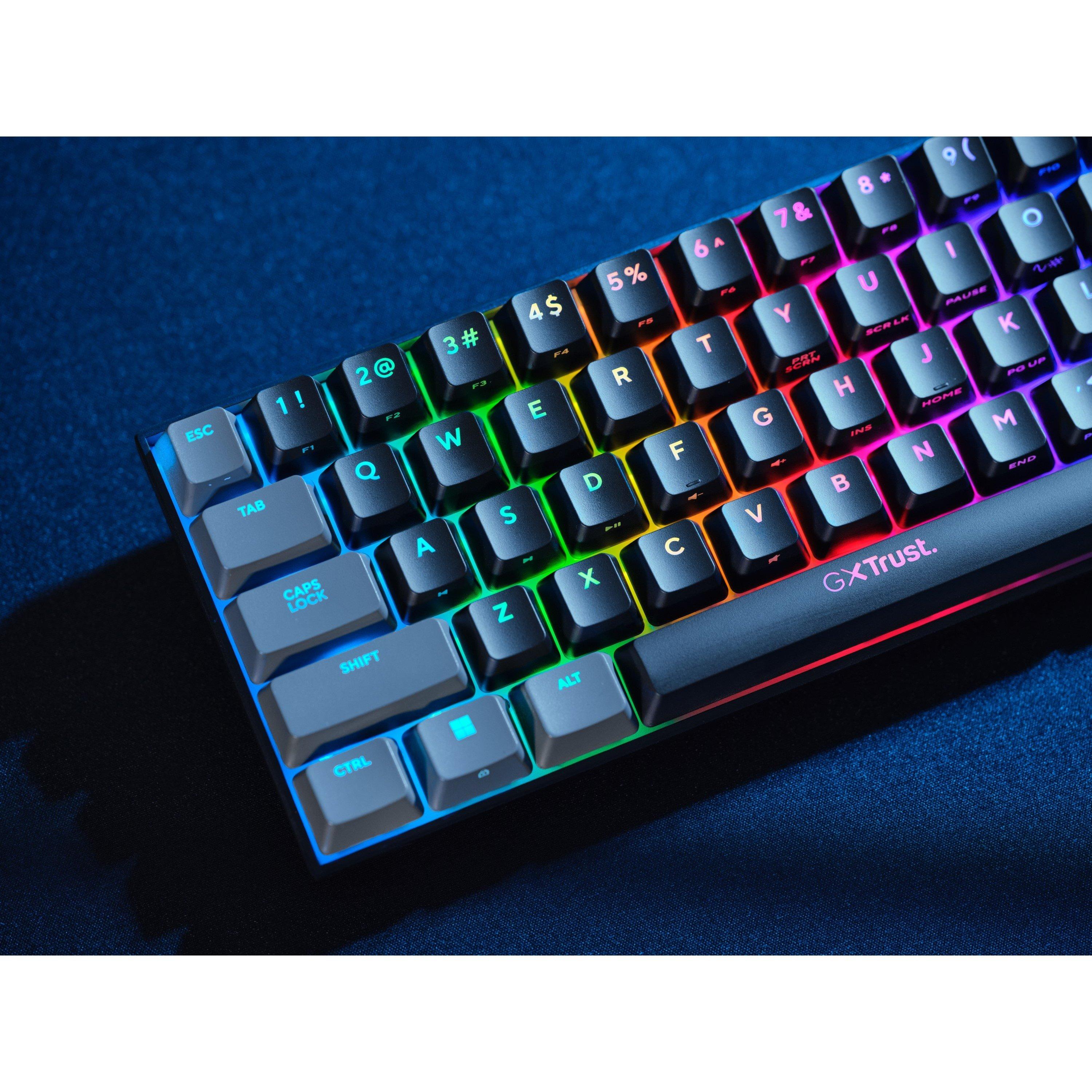 Schwarz - Trust - GXT 867 Acira 60% Wired Mechanical Keyboard - 4