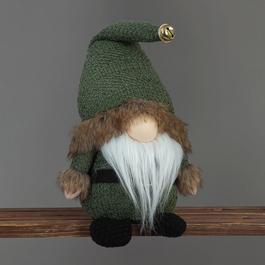 Snowtime 47cm Plush Green Standing Santa Gonk