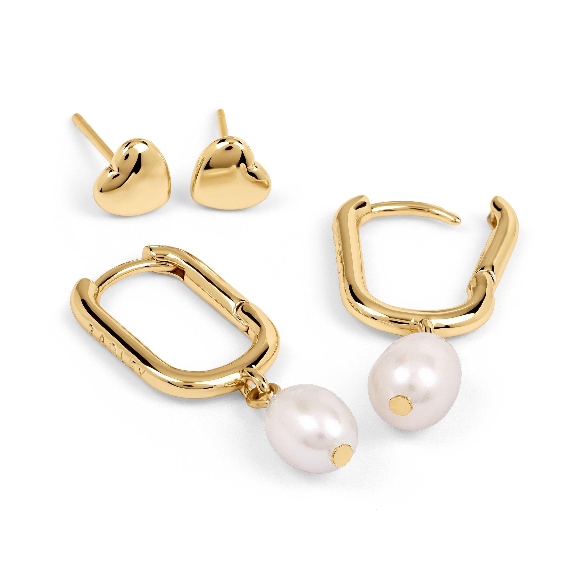 Gold - Radley - Radley 18ct Gold Plated Twin Earrings - 3
