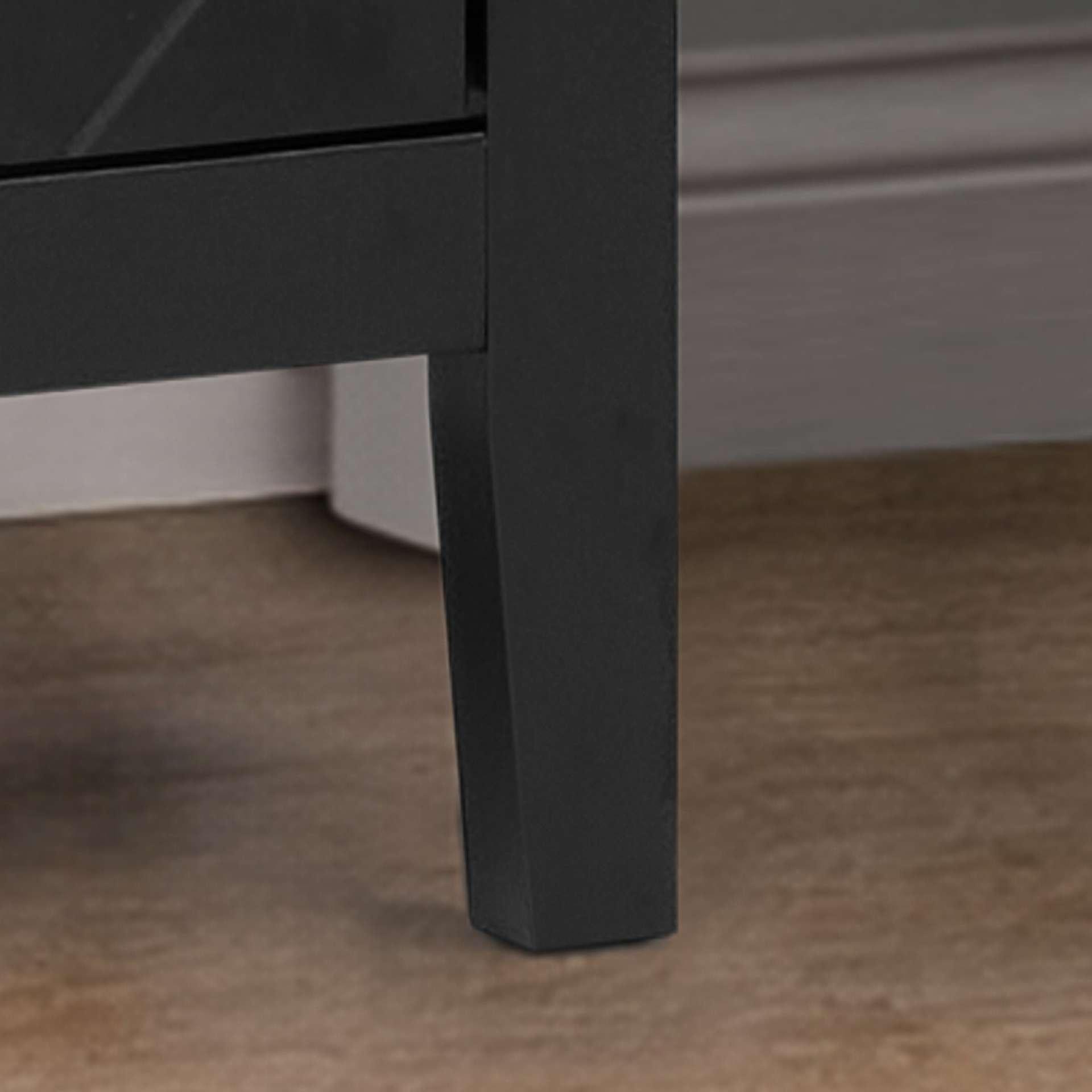 Black - Birlea - Emerson 3 Drawer Bedside - 5