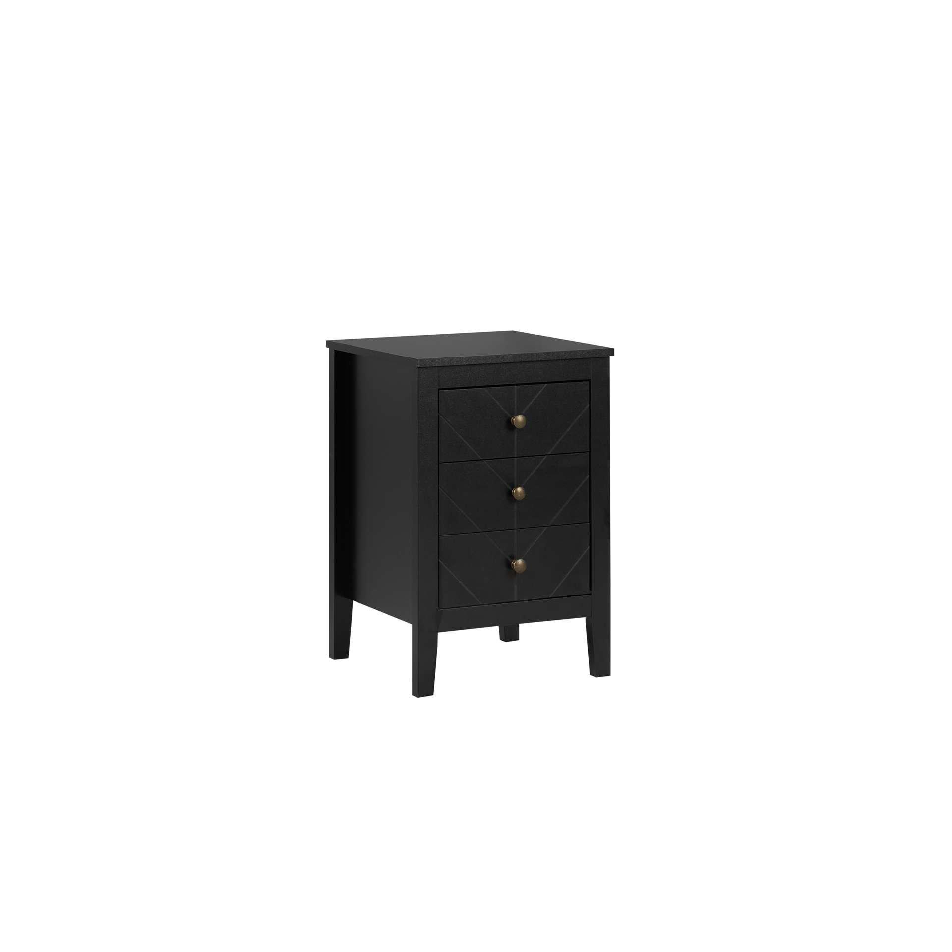 Black - Birlea - Emerson 3 Drawer Bedside - 6
