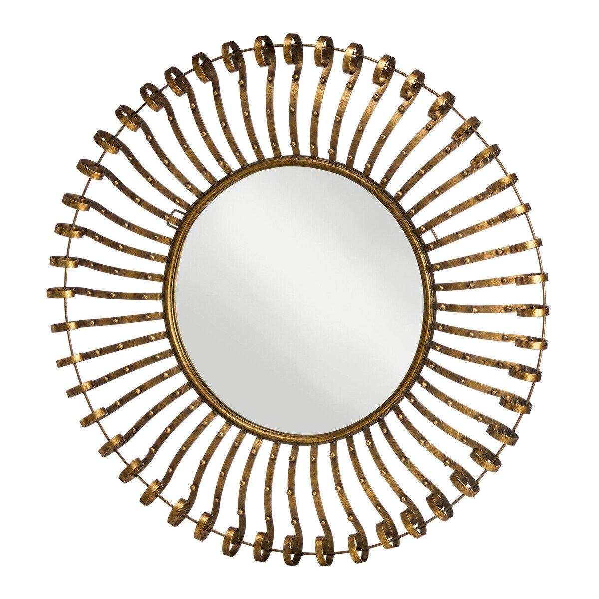 Gold - Premier Housewares - Cissell Spoke Frame Wall Mirror - 2