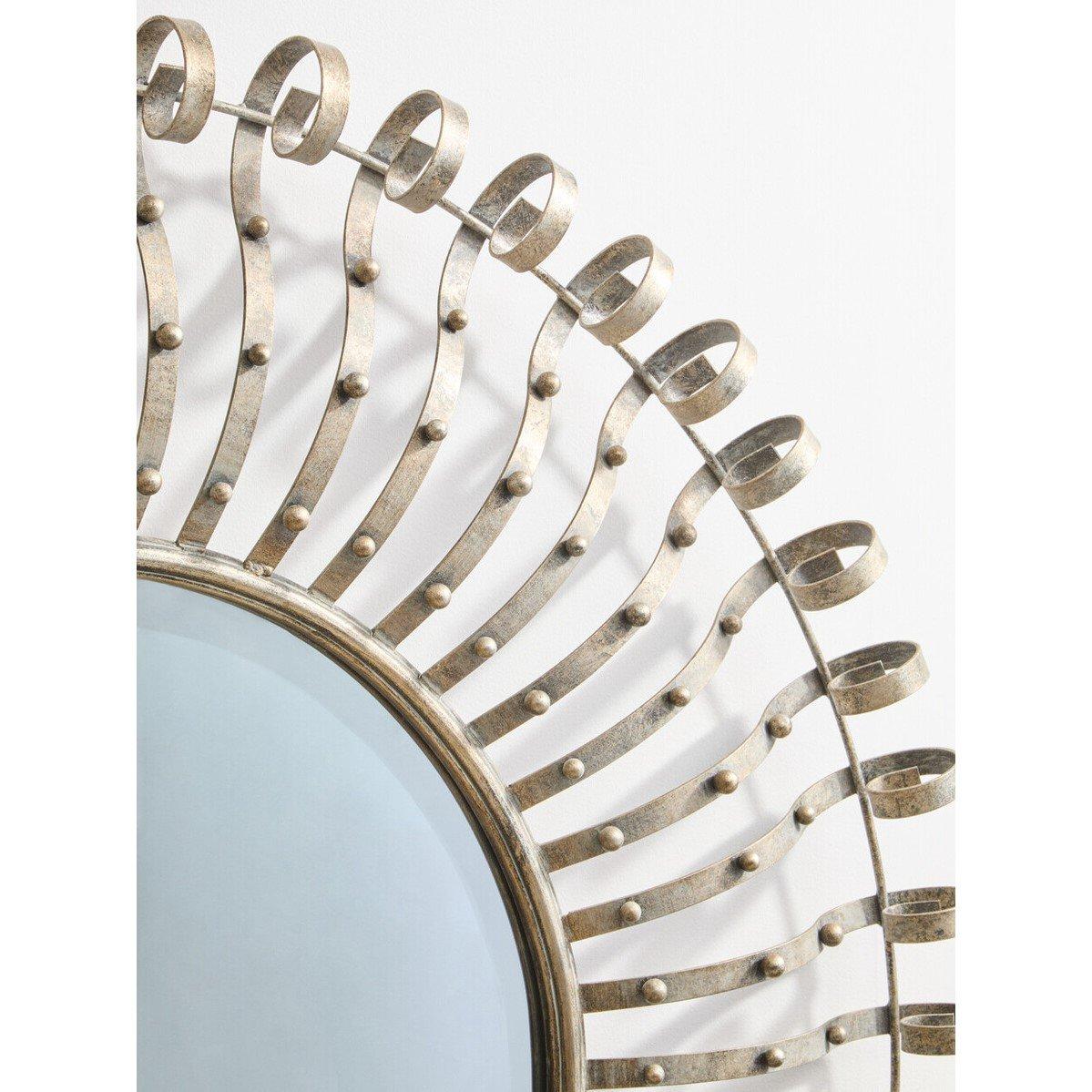 Gold - Premier Housewares - Cissell Spoke Frame Wall Mirror - 3