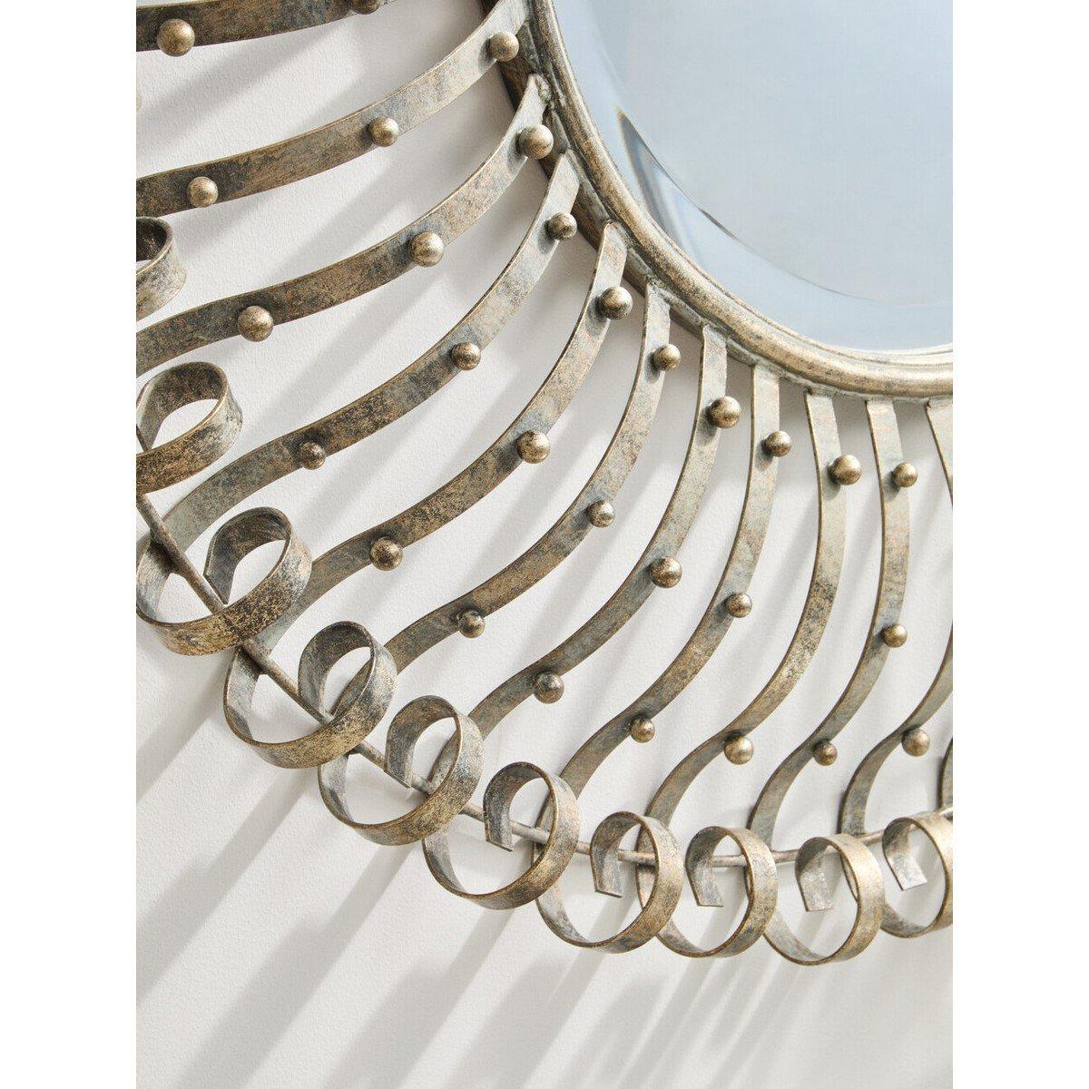 Gold - Premier Housewares - Cissell Spoke Frame Wall Mirror - 4