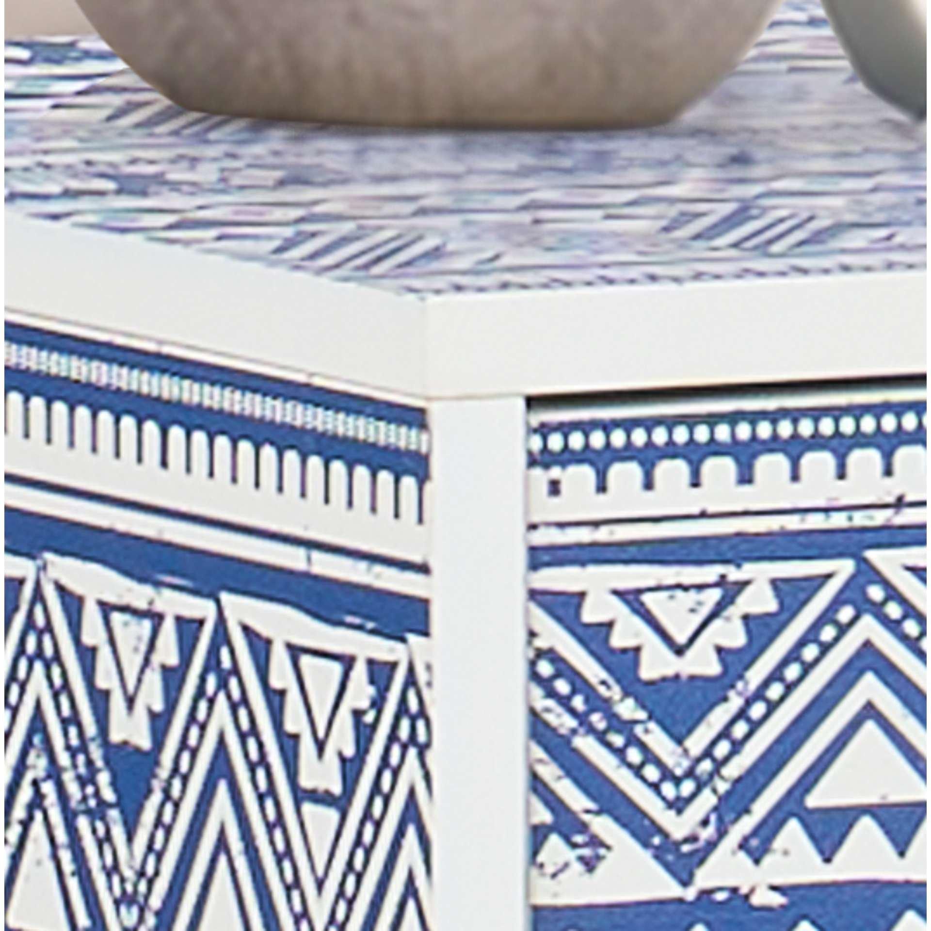 Blue - Birlea - Santorini 3 Drawer Bedside - 4