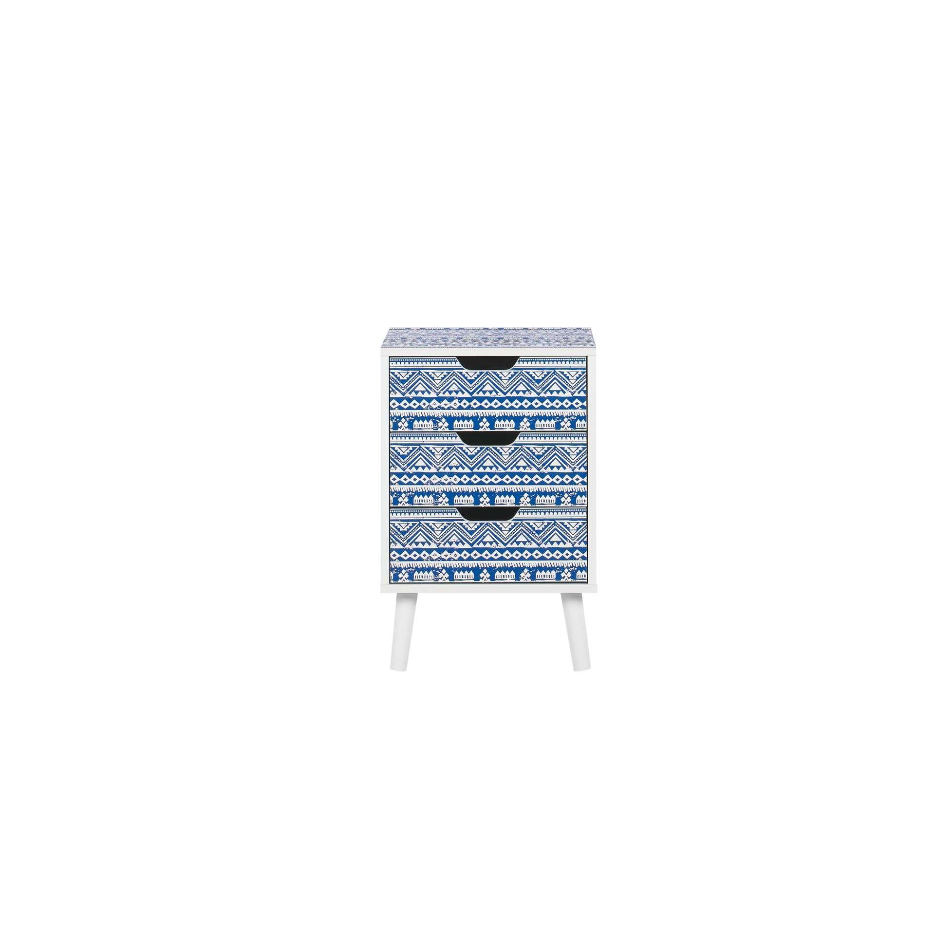 Blue - Birlea - Santorini 3 Drawer Bedside - 7