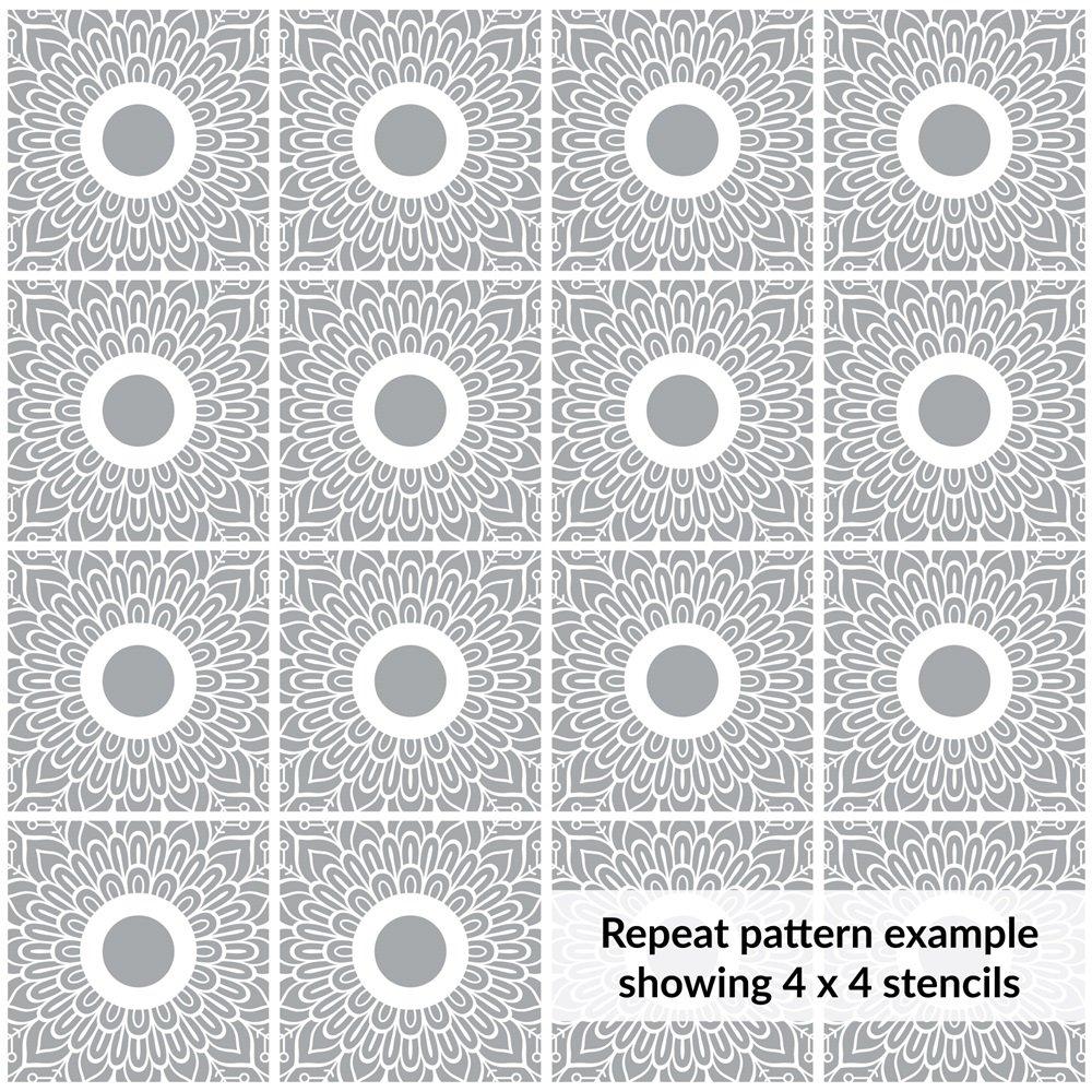 Opaque - Unbranded - Stencil for Walls, Floors & Patios Flora - 5
