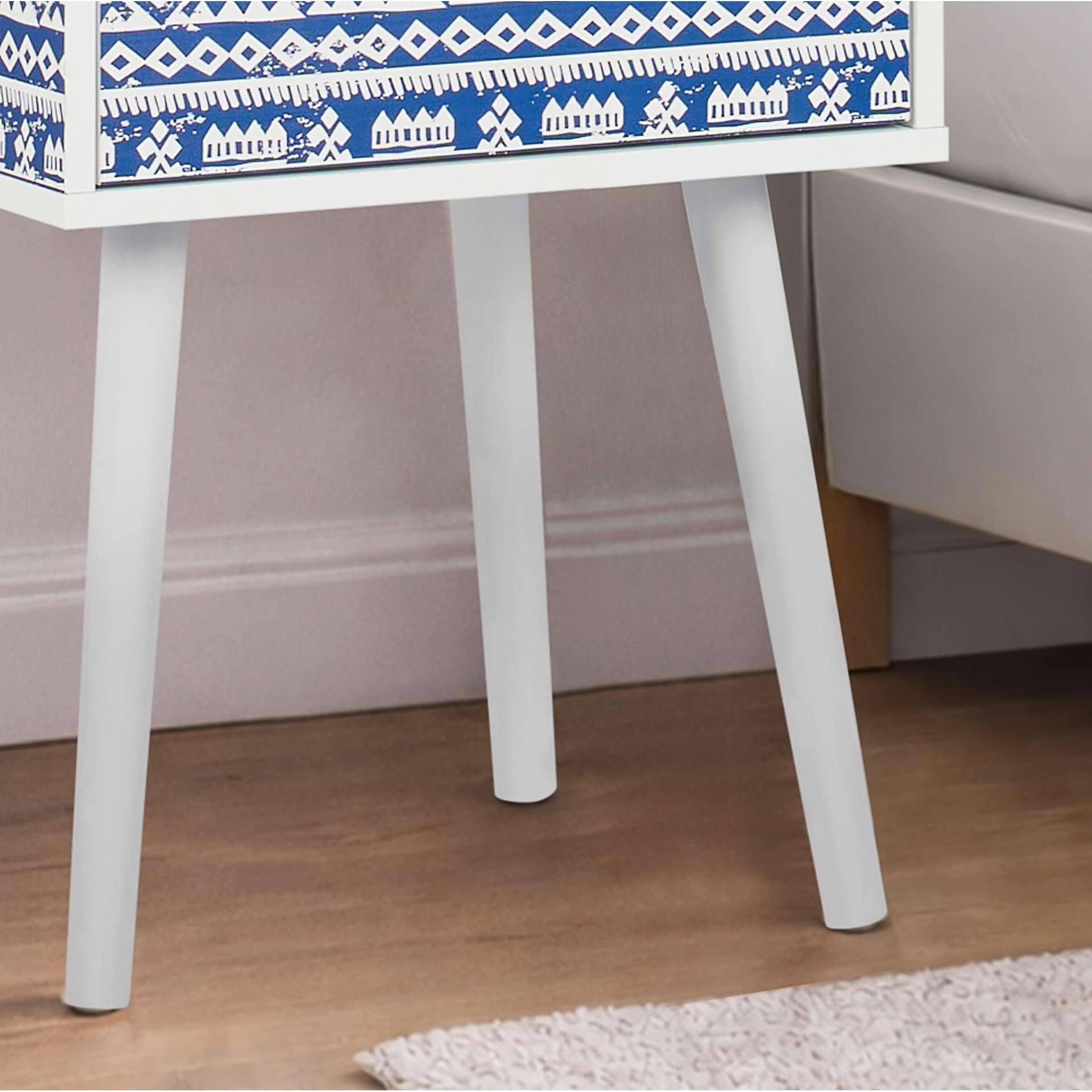 Blue - Birlea - Santorini 1 Drawer Bedside - 5