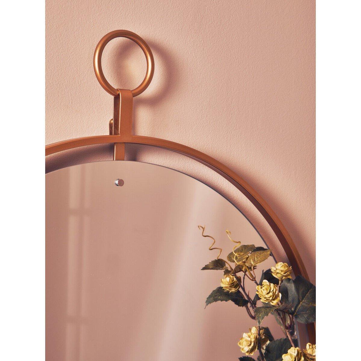 Gold - Premier Housewares - Matera Gold Wall Mirror With Ring - 2