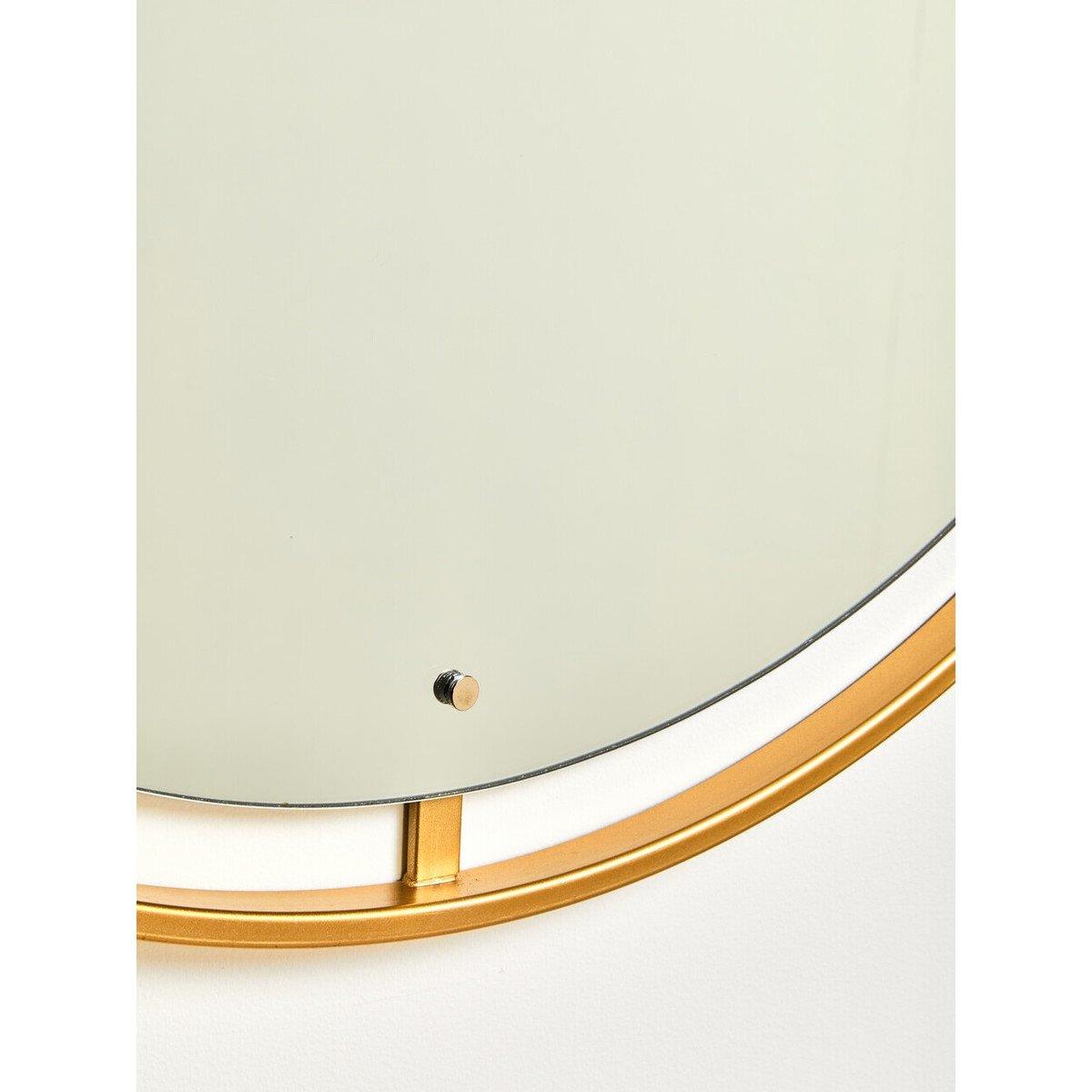 Gold - Premier Housewares - Matera Gold Wall Mirror With Ring - 6