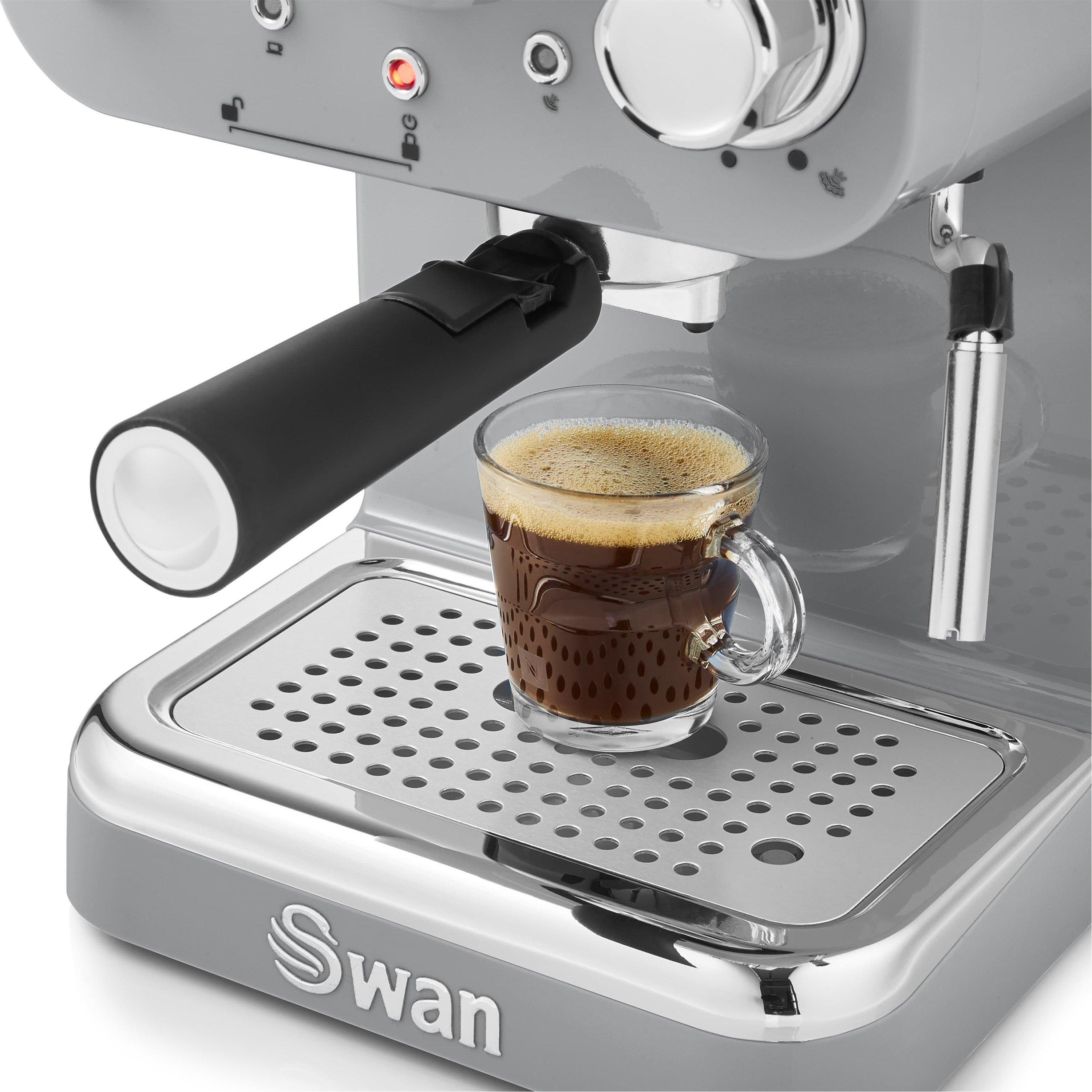 Grey - Swan - Swan Retro Pump Espresso Coffee Machine - Grey - 6