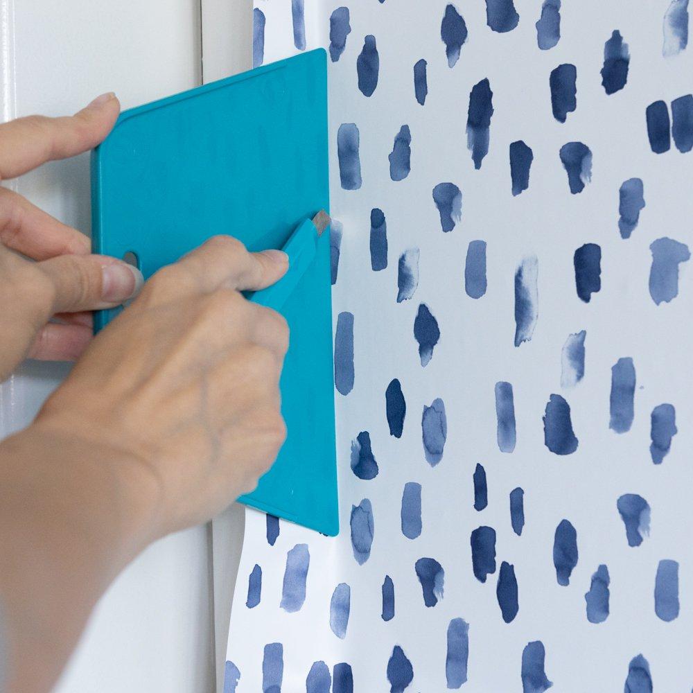 Blue - Wall Pops - Self Adhesive Wallpaper Tool Kit - 5