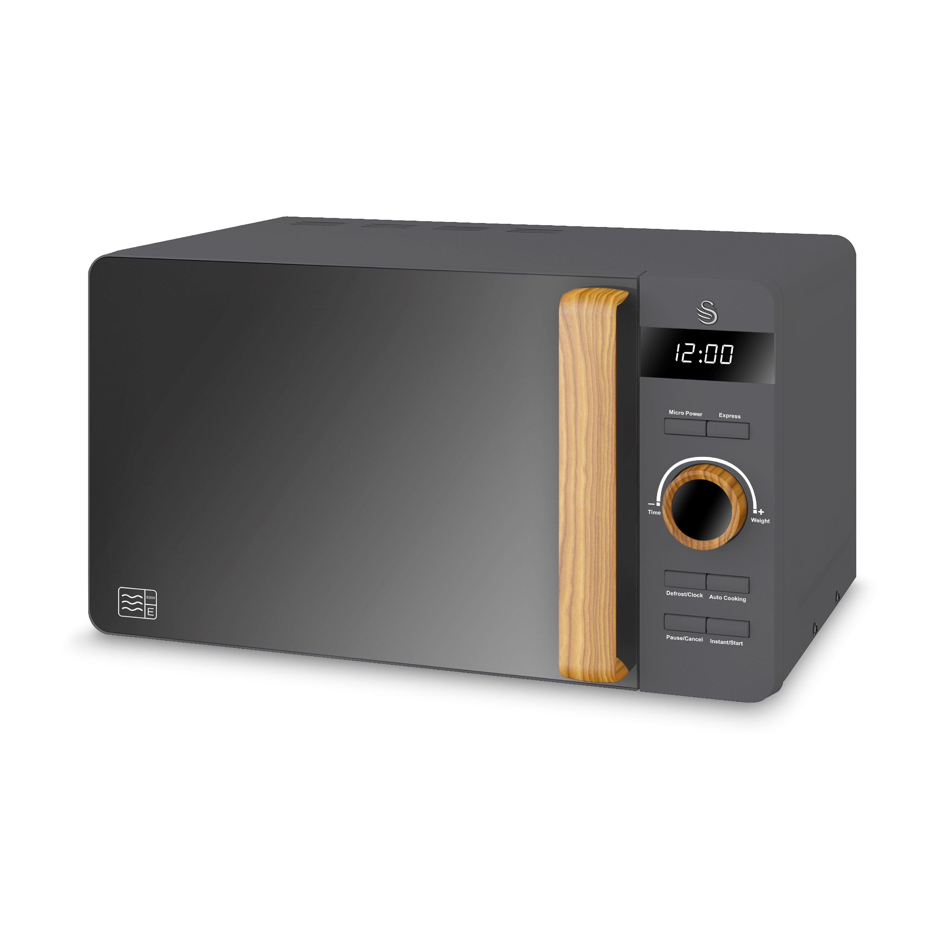 Grey - Swan - Swan Nordic Grey Digital Microwave 20L - 1