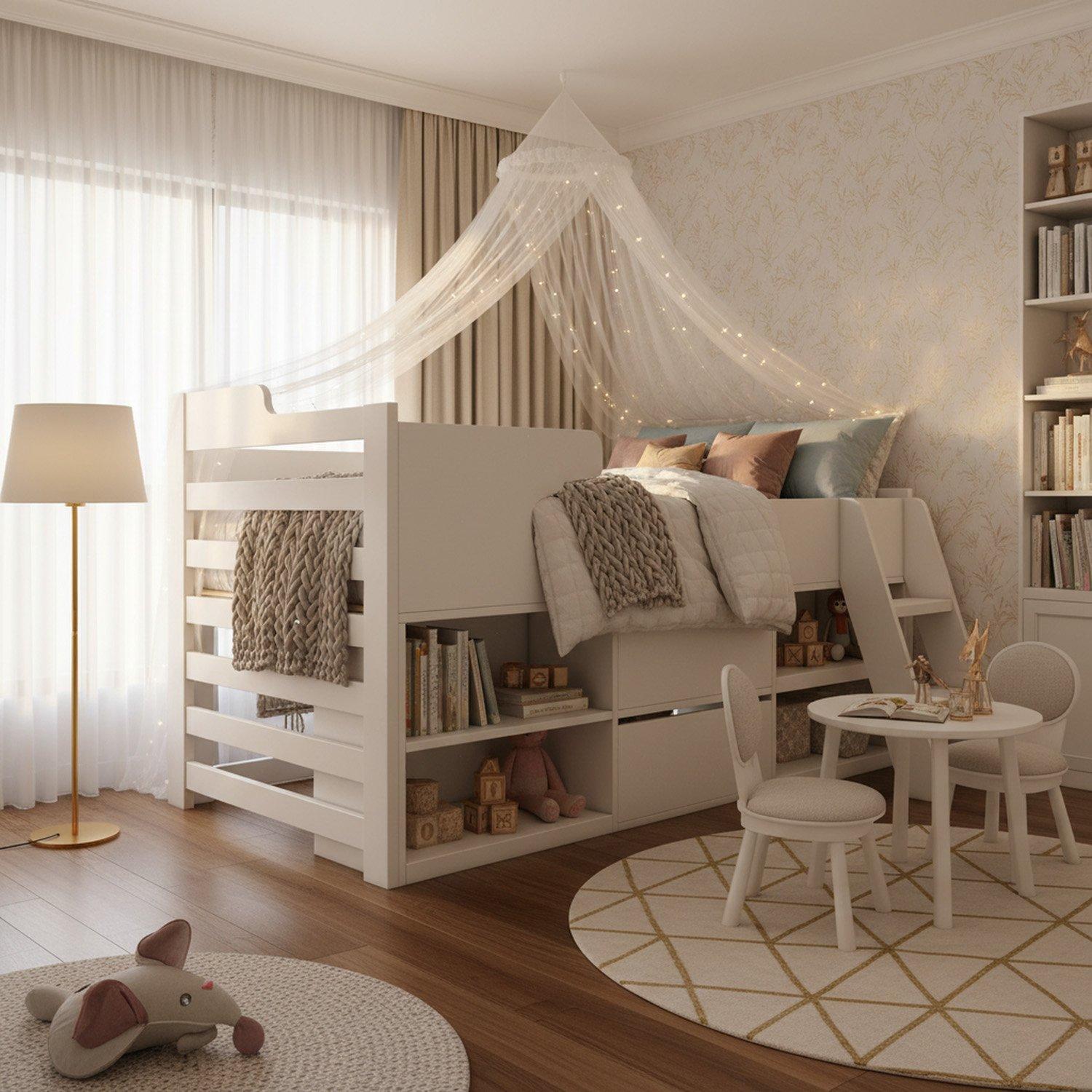 White - Urban Meuble - Space-Saving Bed with Storage White Modern Design - 2