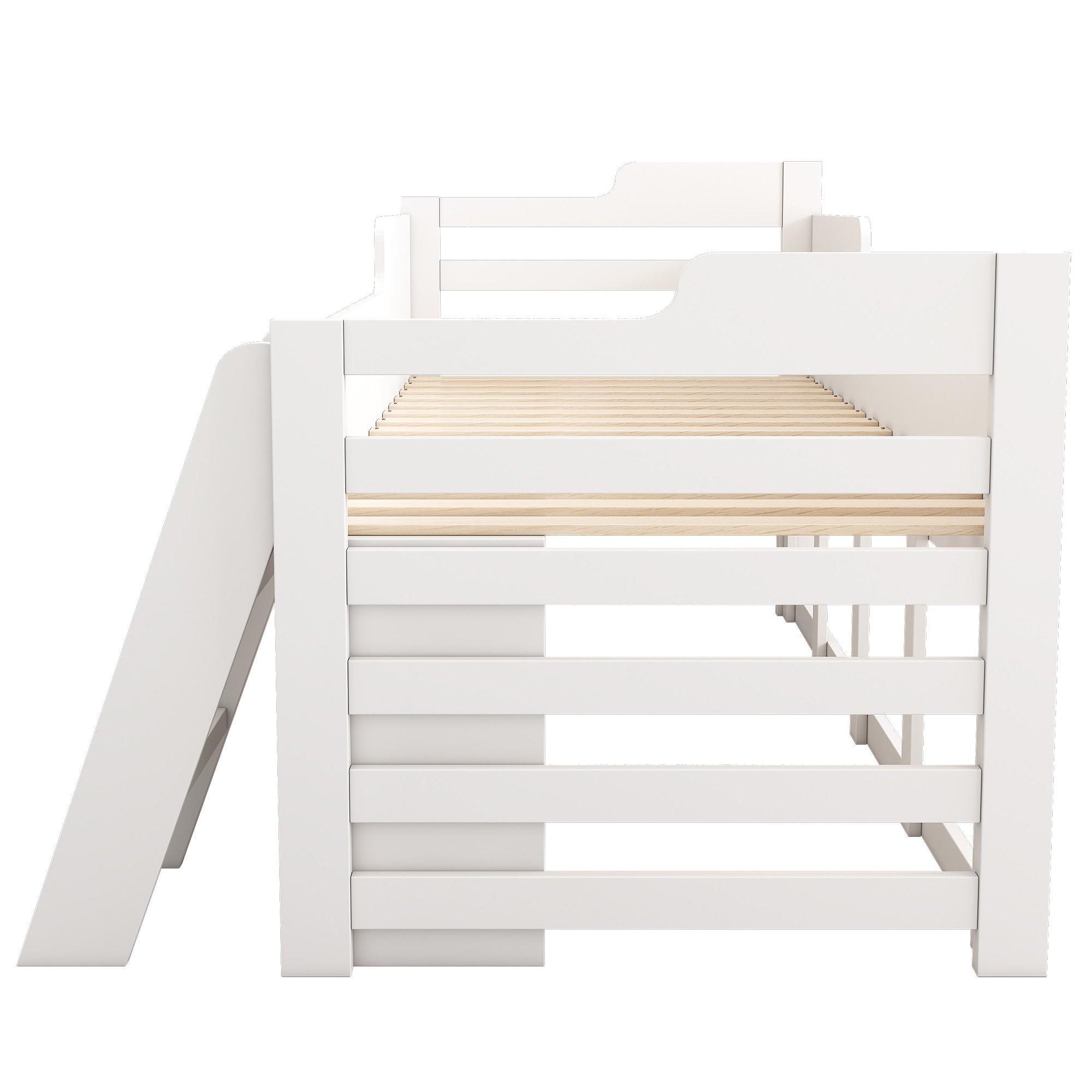 White - Urban Meuble - Space-Saving Bed with Storage White Modern Design - 7