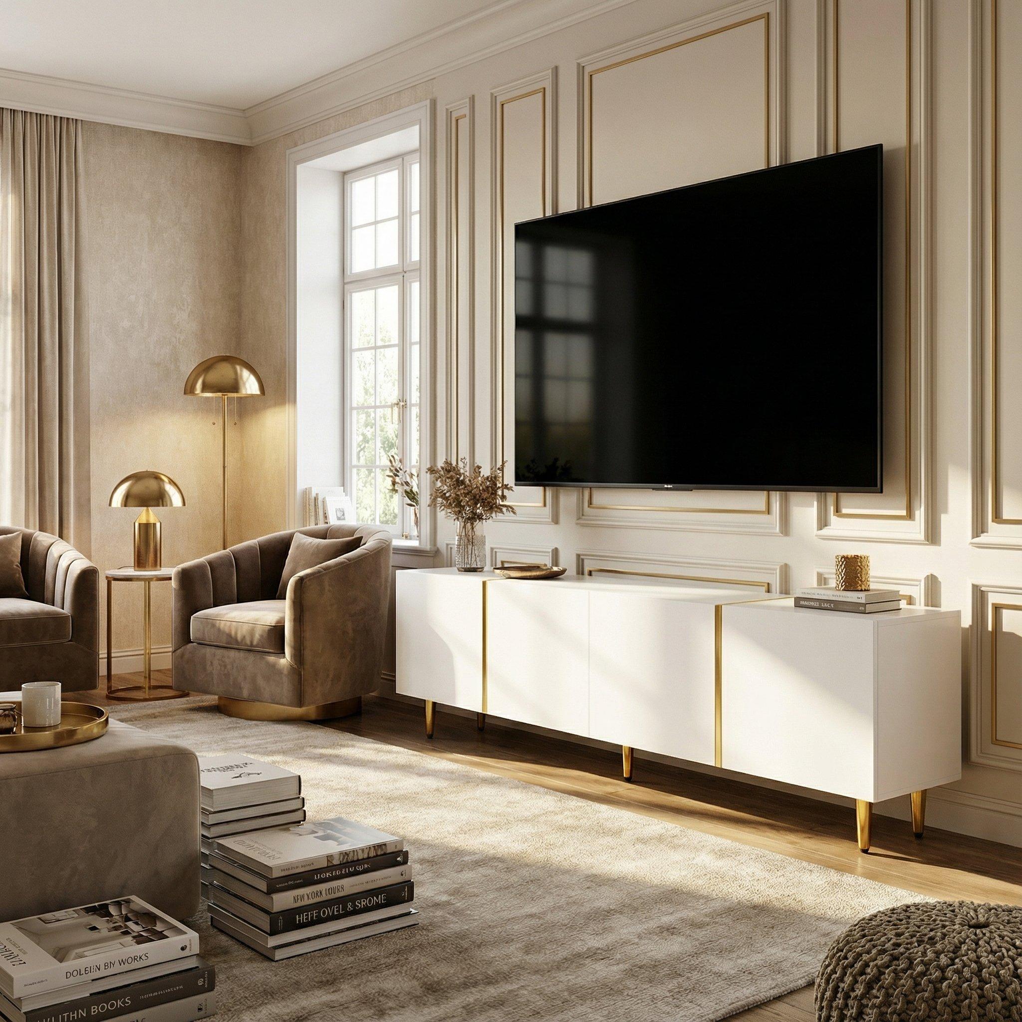 White - Urban Meuble - Modern TV Cabinet White Style - 3