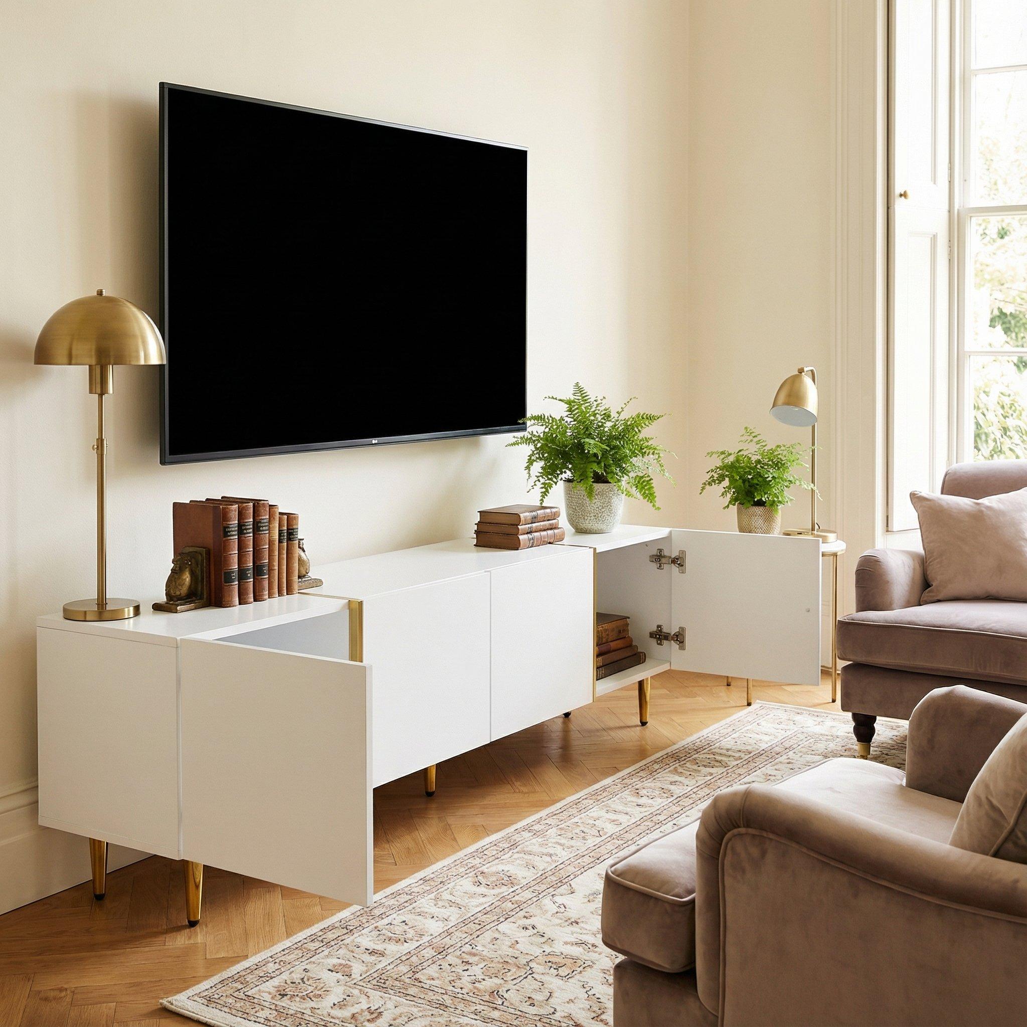 White - Urban Meuble - Modern TV Cabinet White Style - 4