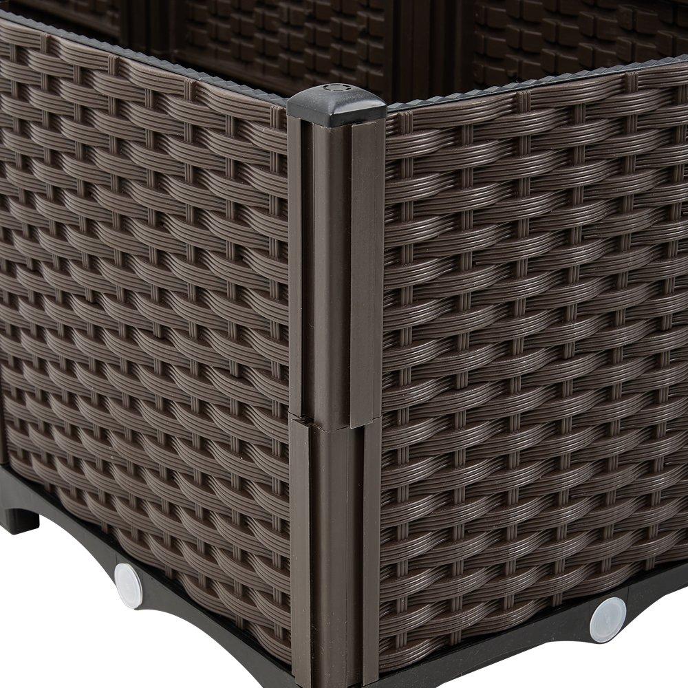 Brown - LIFE IDEAS - Outdoor Rectangular Extra-Deep Planting Box - 7