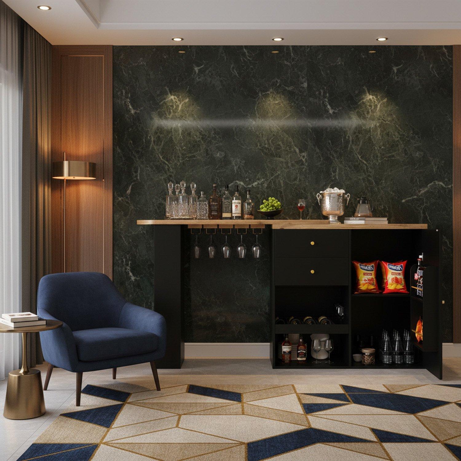 Black - Urban Meuble - Black Utility Storage Cabinet with Shelves - 2