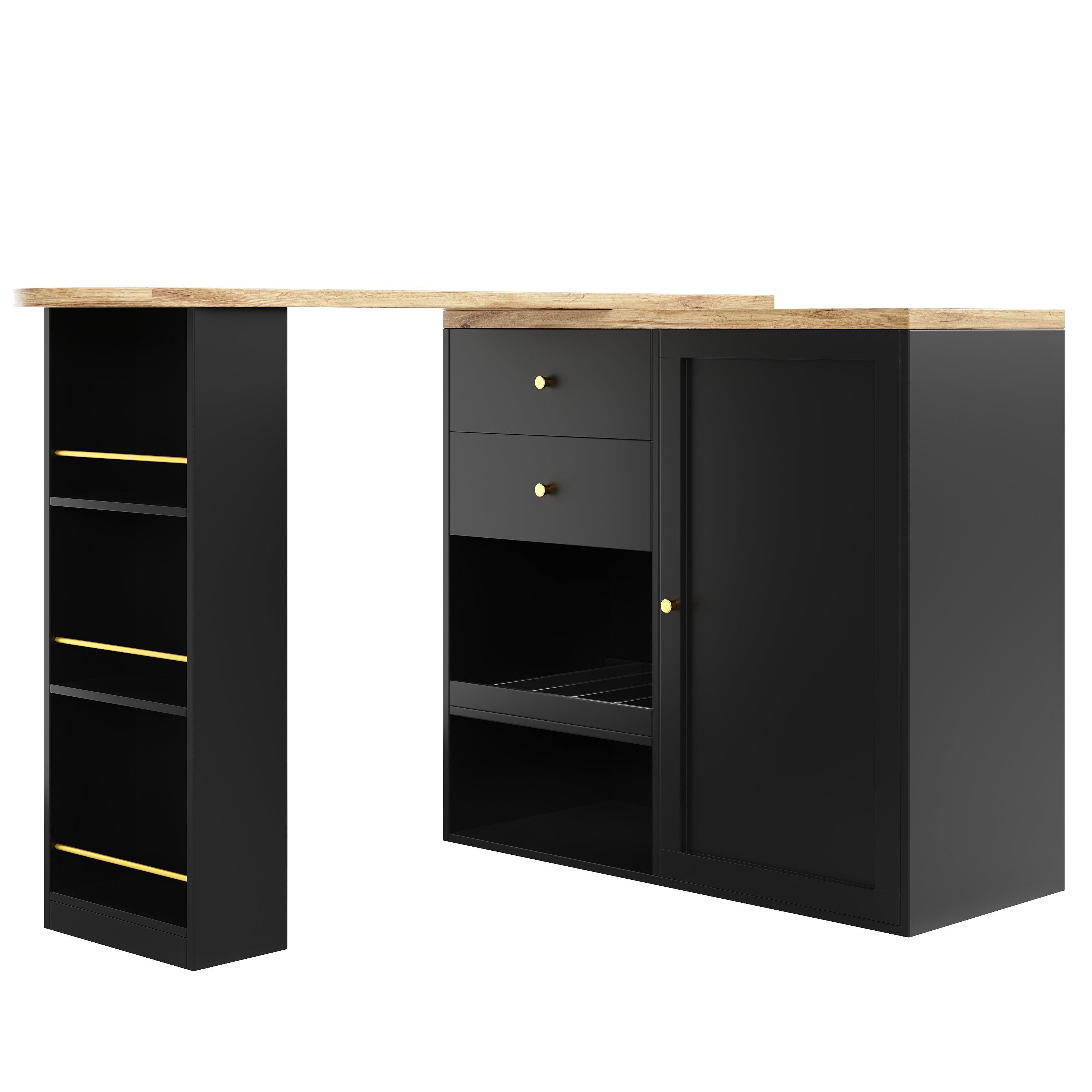 Black - Urban Meuble - Black Utility Storage Cabinet with Shelves - 6