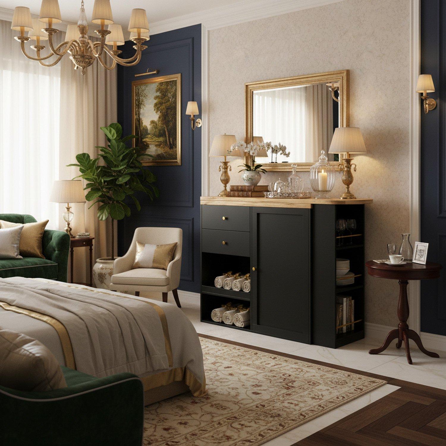 Black - Urban Meuble - Modern Black Sideboard Cabinet - 3