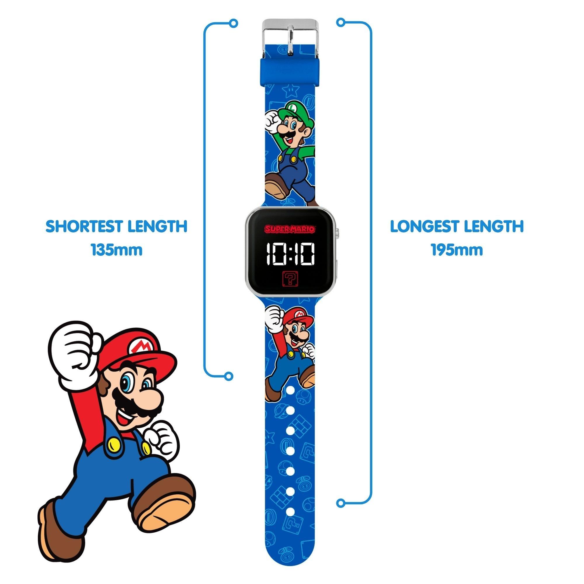 Blue - Super Mario - Super Mario Bros LED Silicone Watch - 4