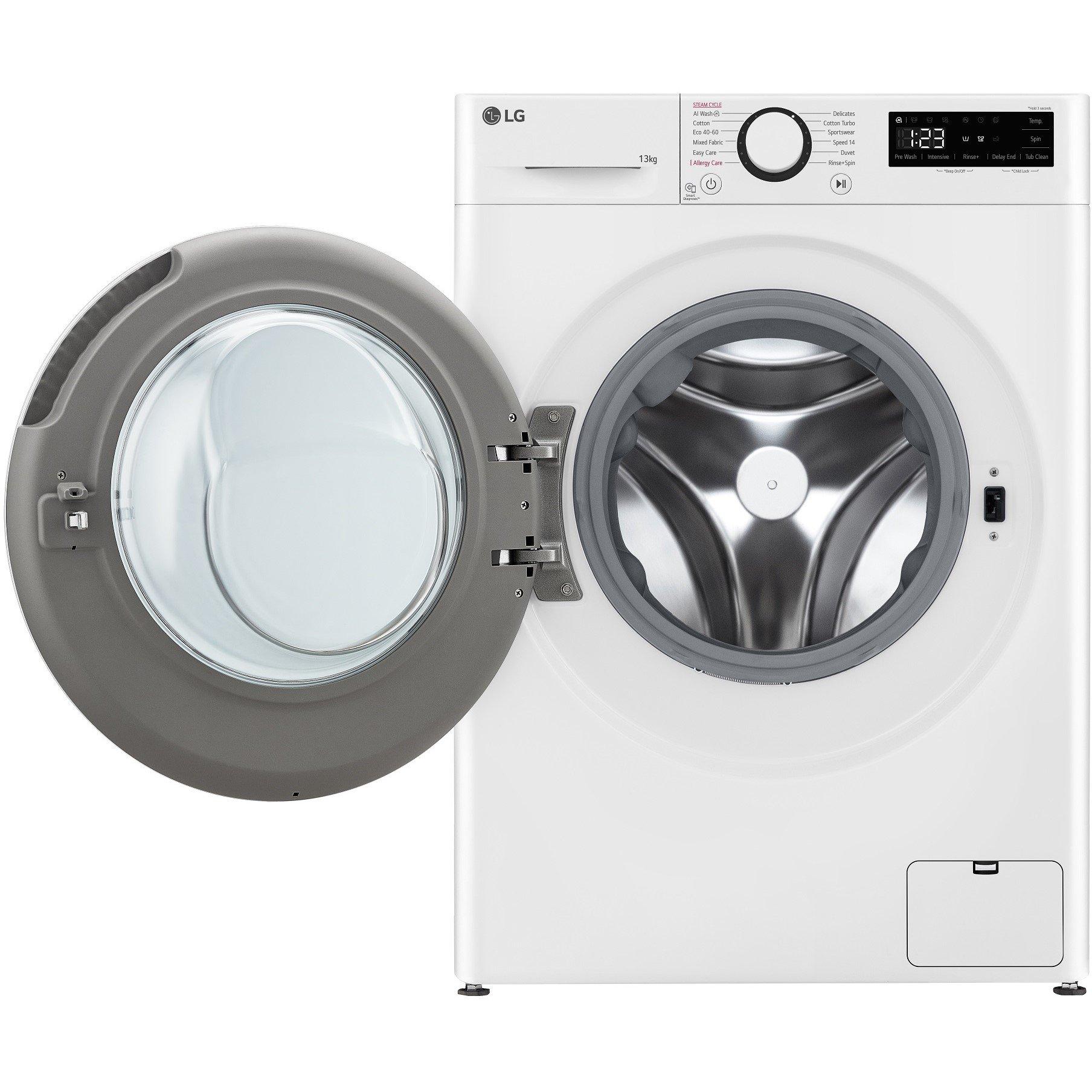 White - LG - TurboWash™ F4Y513WWLN1 13kg Washing Machine - 2