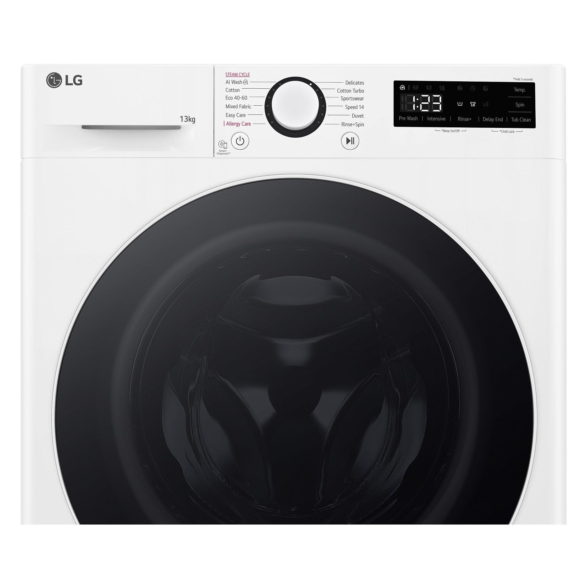 White - LG - TurboWash™ F4Y513WWLN1 13kg Washing Machine - 3