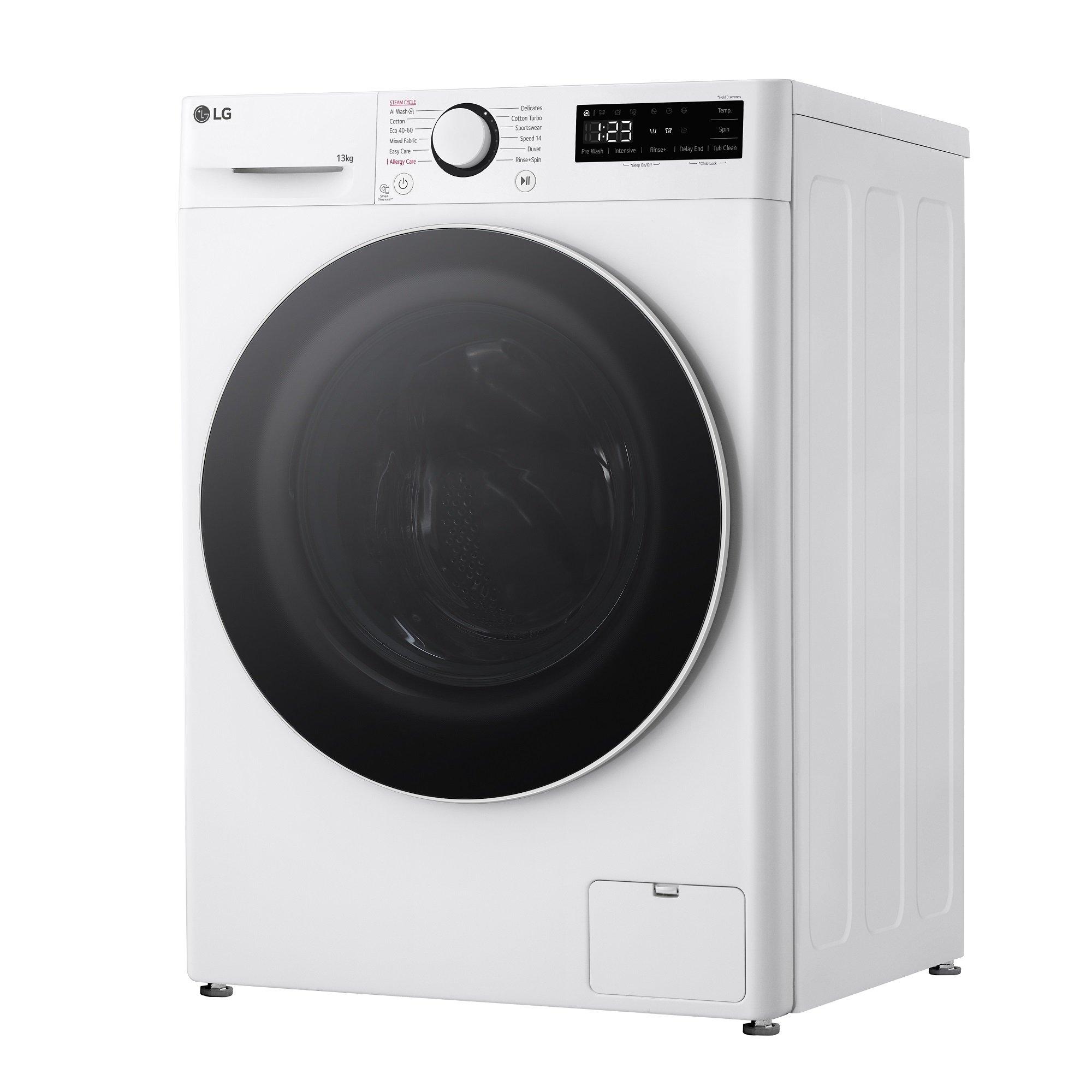 White - LG - TurboWash™ F4Y513WWLN1 13kg Washing Machine - 4