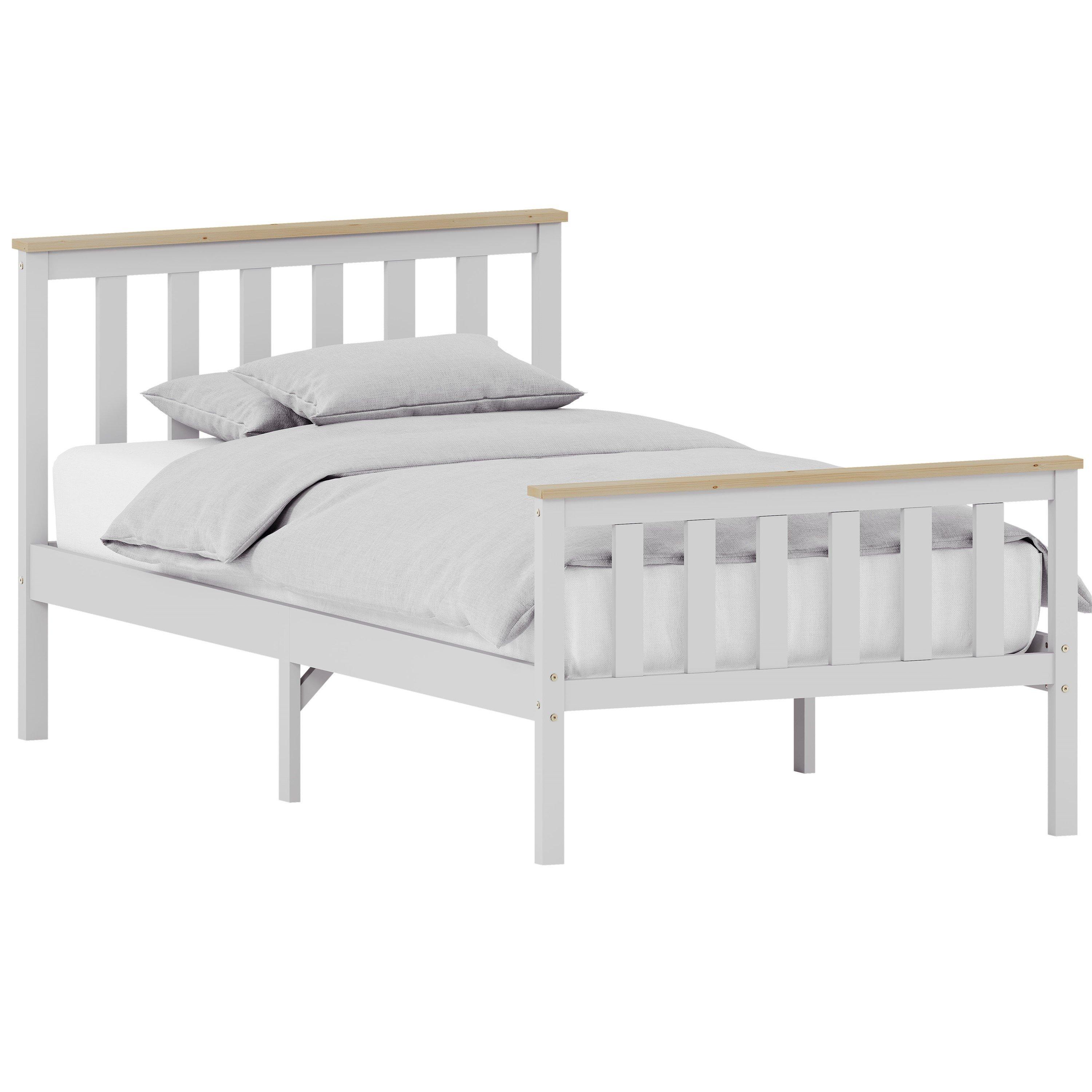 White - Lassic - Vida Designs Milan Single Wooden Bed, High Foot - 8