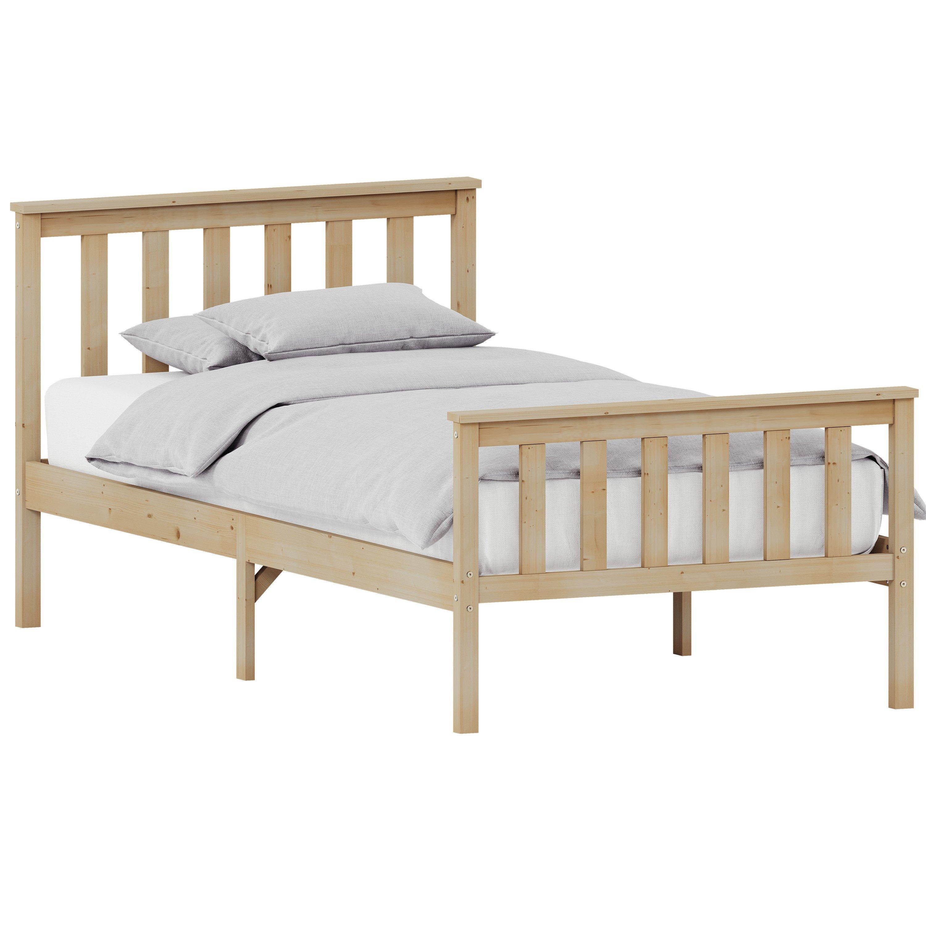 Pine - Lassic - Vida Designs Milan Single Wooden Bed, High Foot - 8