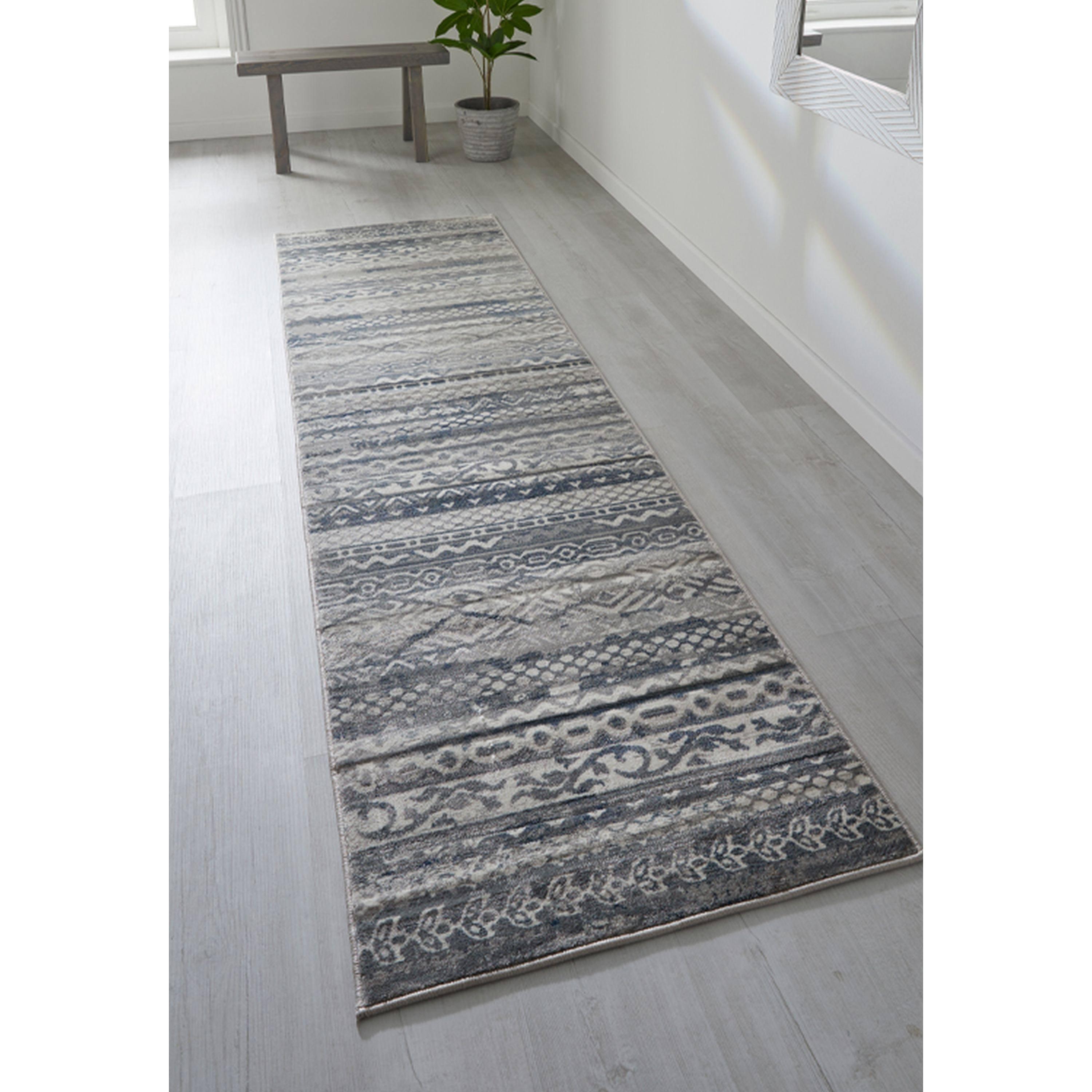 Homemaker  Kendal Ezra Runner Grey - 68x235cm
