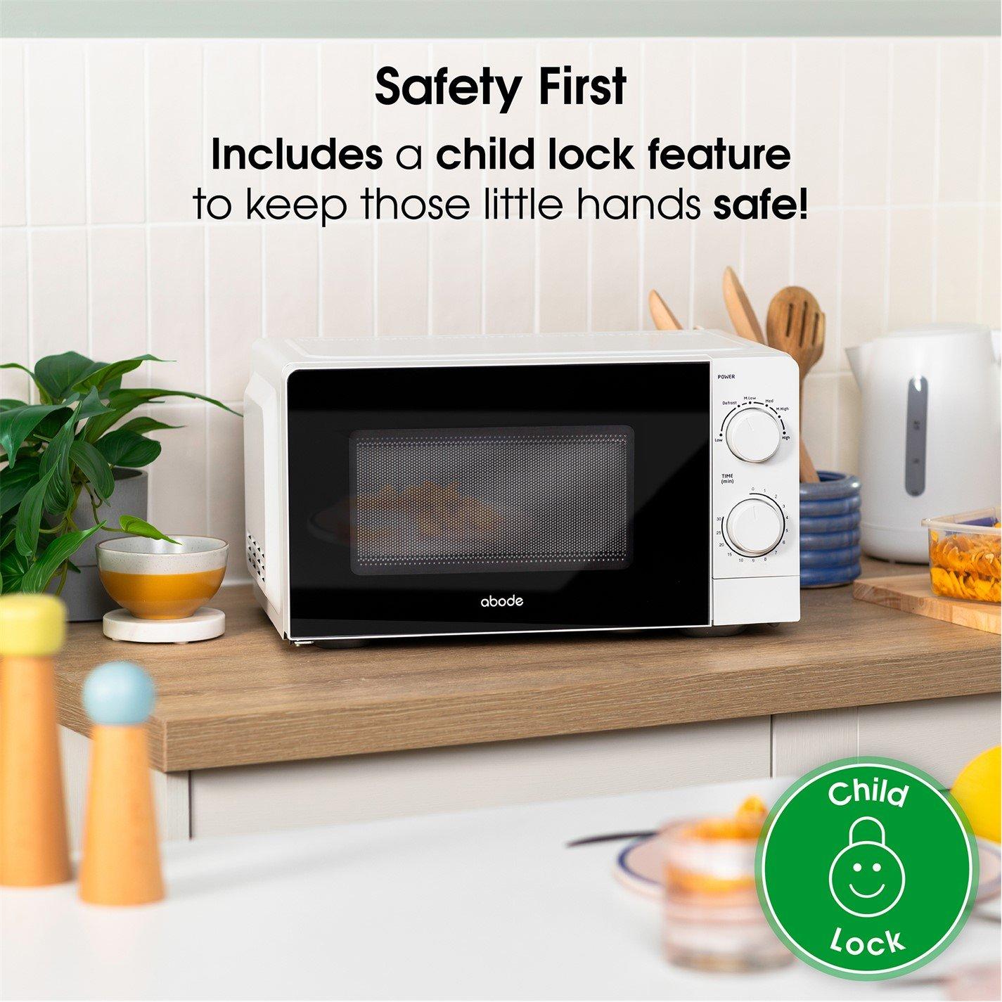 White - Abode - AMM2005 20L White Manual Microwave - 7