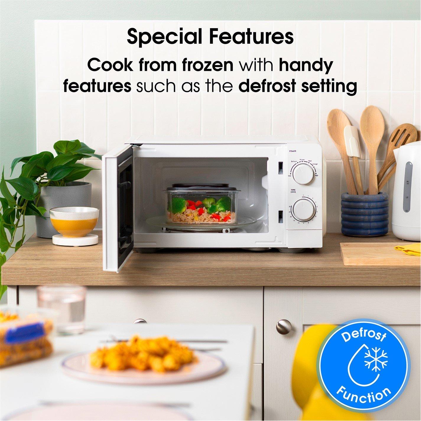 White - Abode - AMM2005 20L White Manual Microwave - 8