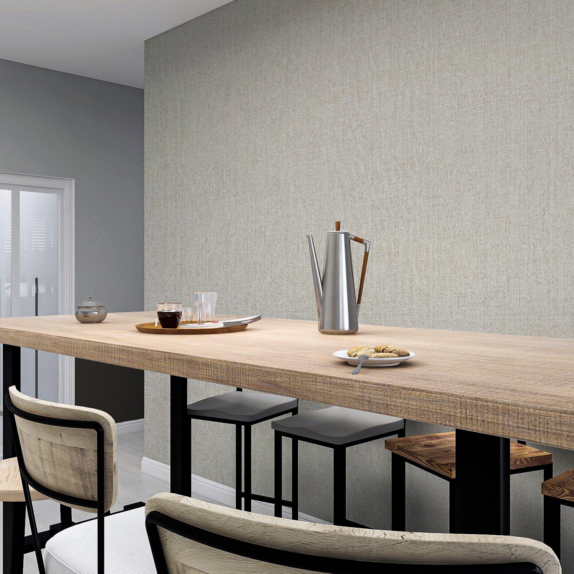 Neutral - Arthouse - Country Plain Taupe Wallpaper - 4