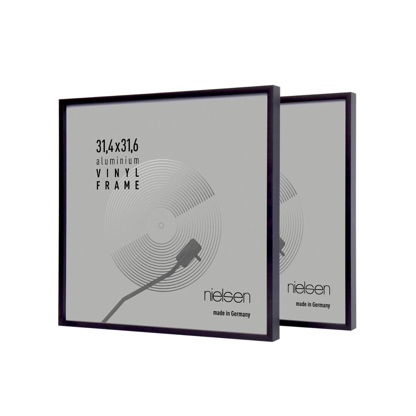 Jet Matt Black - nielsen - 12 inch Vinyl Record Display Frame Aluminium x 2 - 1